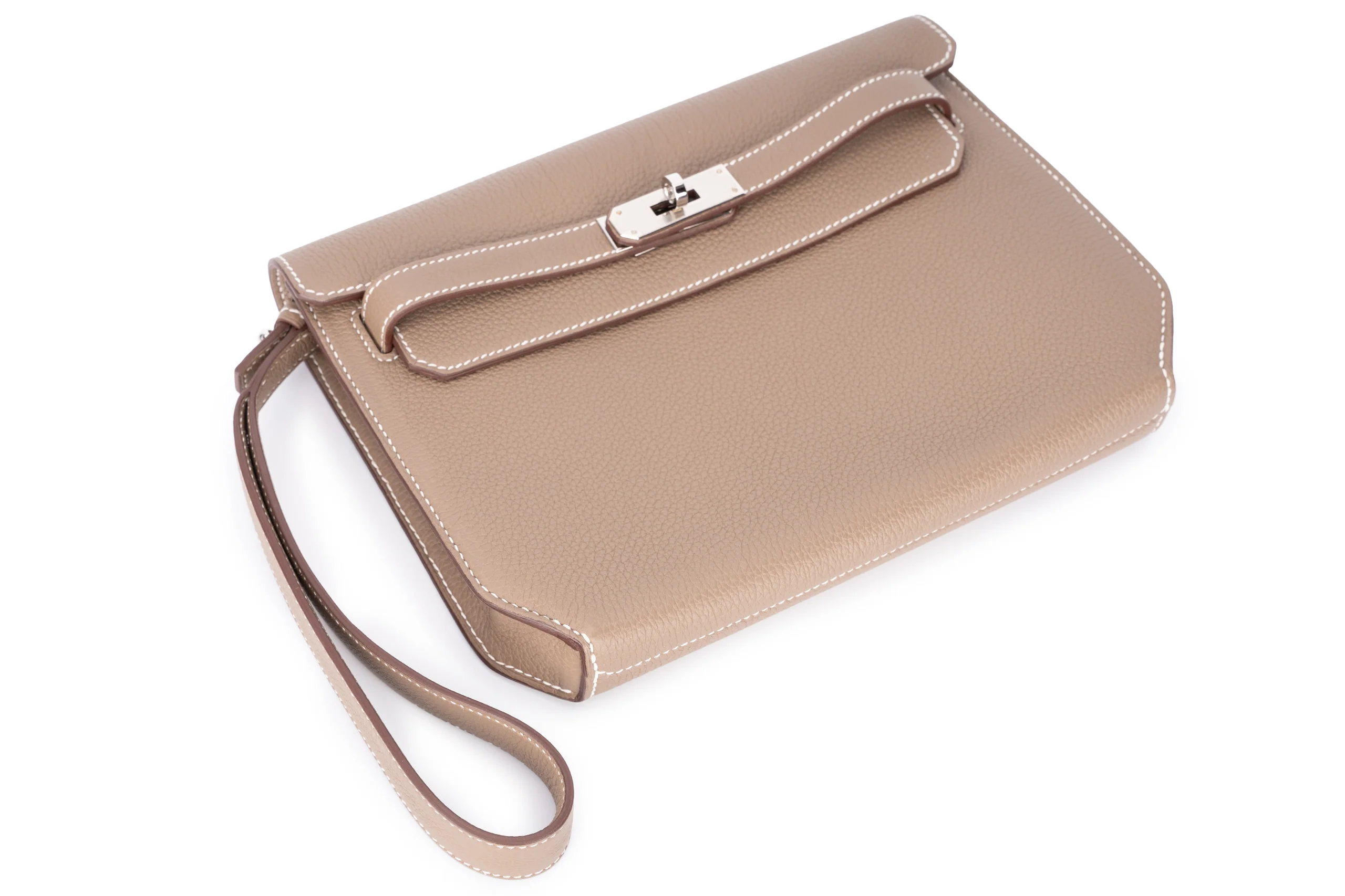 Hermès Kelly Depeches 25 Etoupe PHW - Image 13