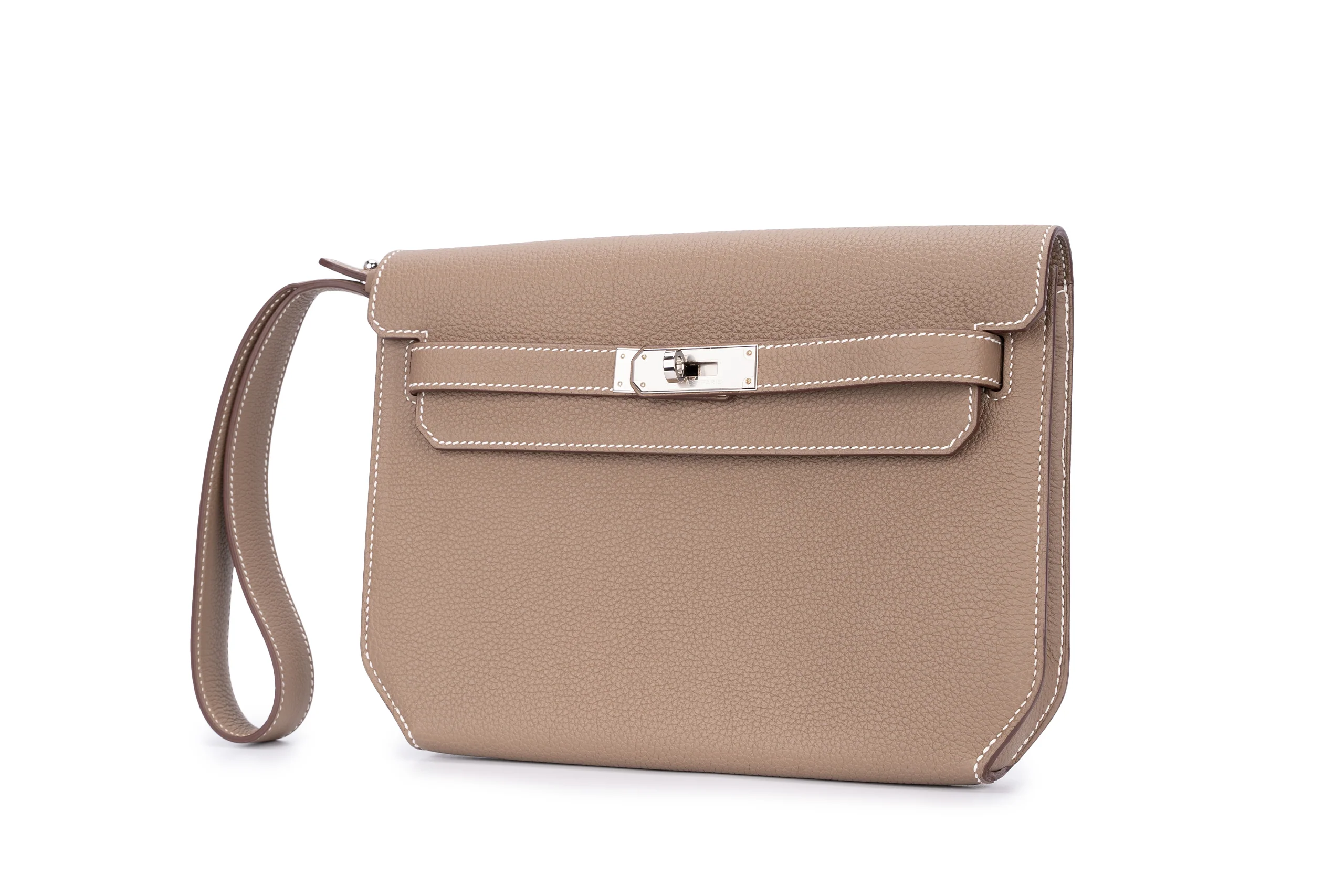 Hermès Kelly Depeches 25 Etoupe PHW - Image 2