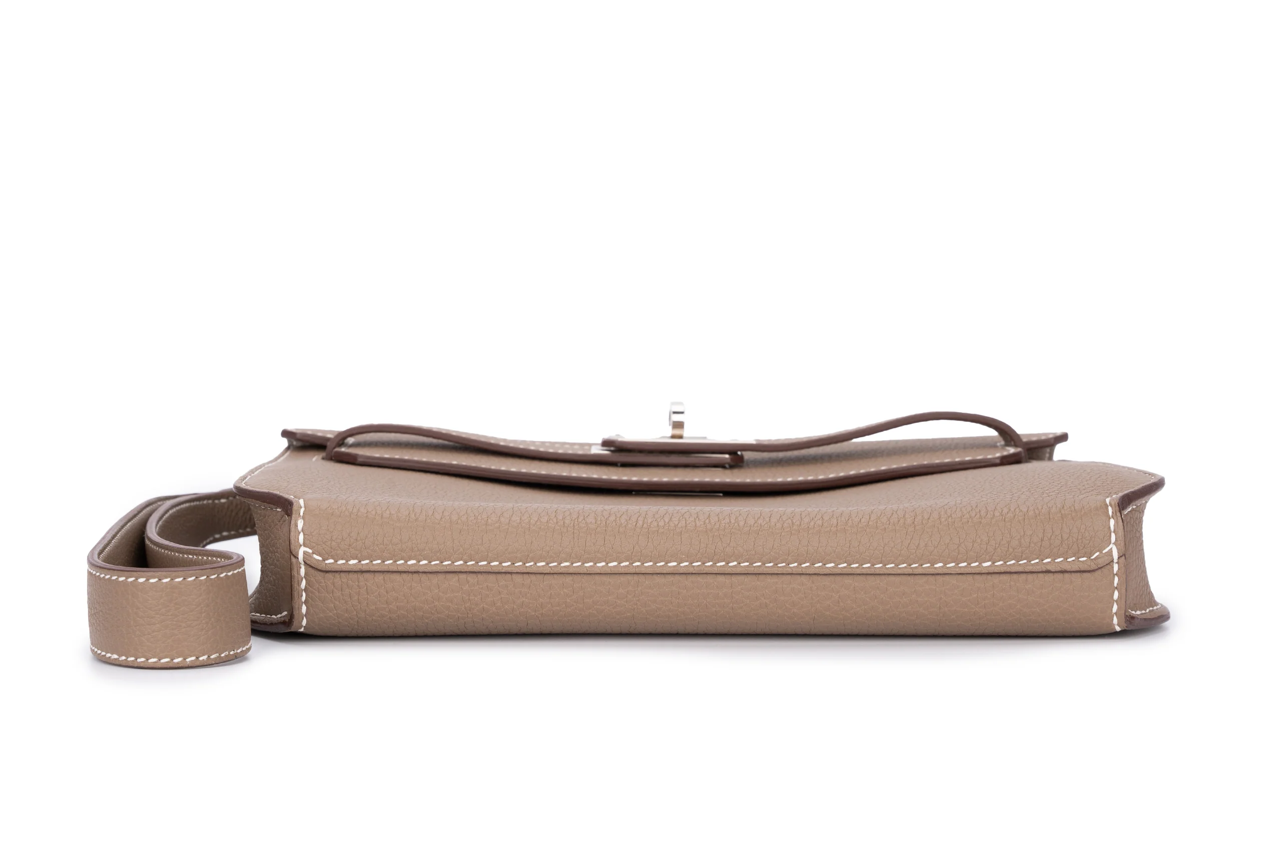 Hermès Kelly Depeches 25 Etoupe PHW - Image 6