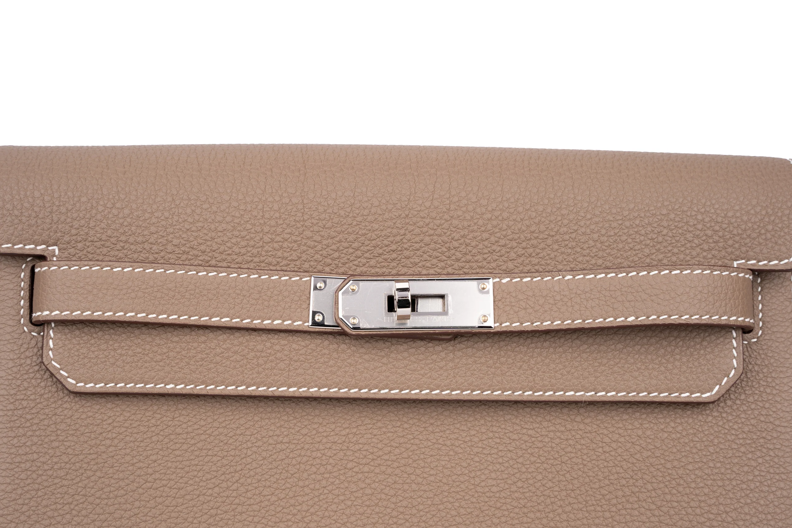 Hermès Kelly Depeches 25 Etoupe PHW - Image 8