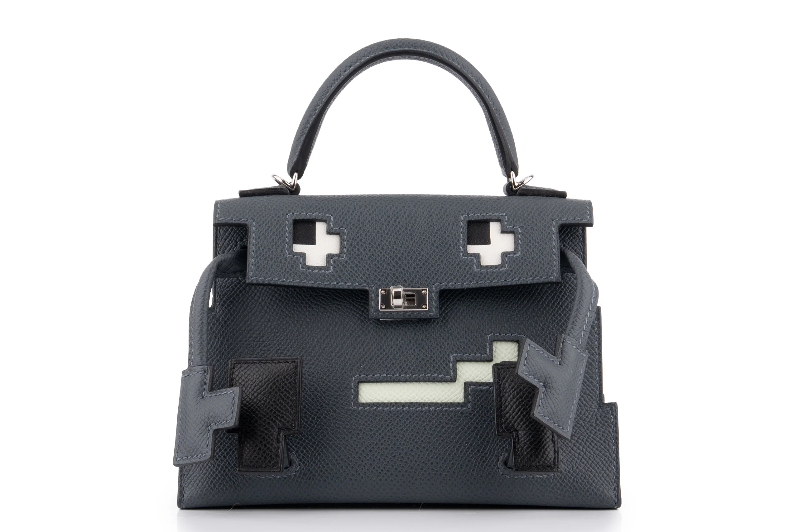 Hermès Kelly Doll		Epsom	Gris Misty / Vert Fizz 	PHW