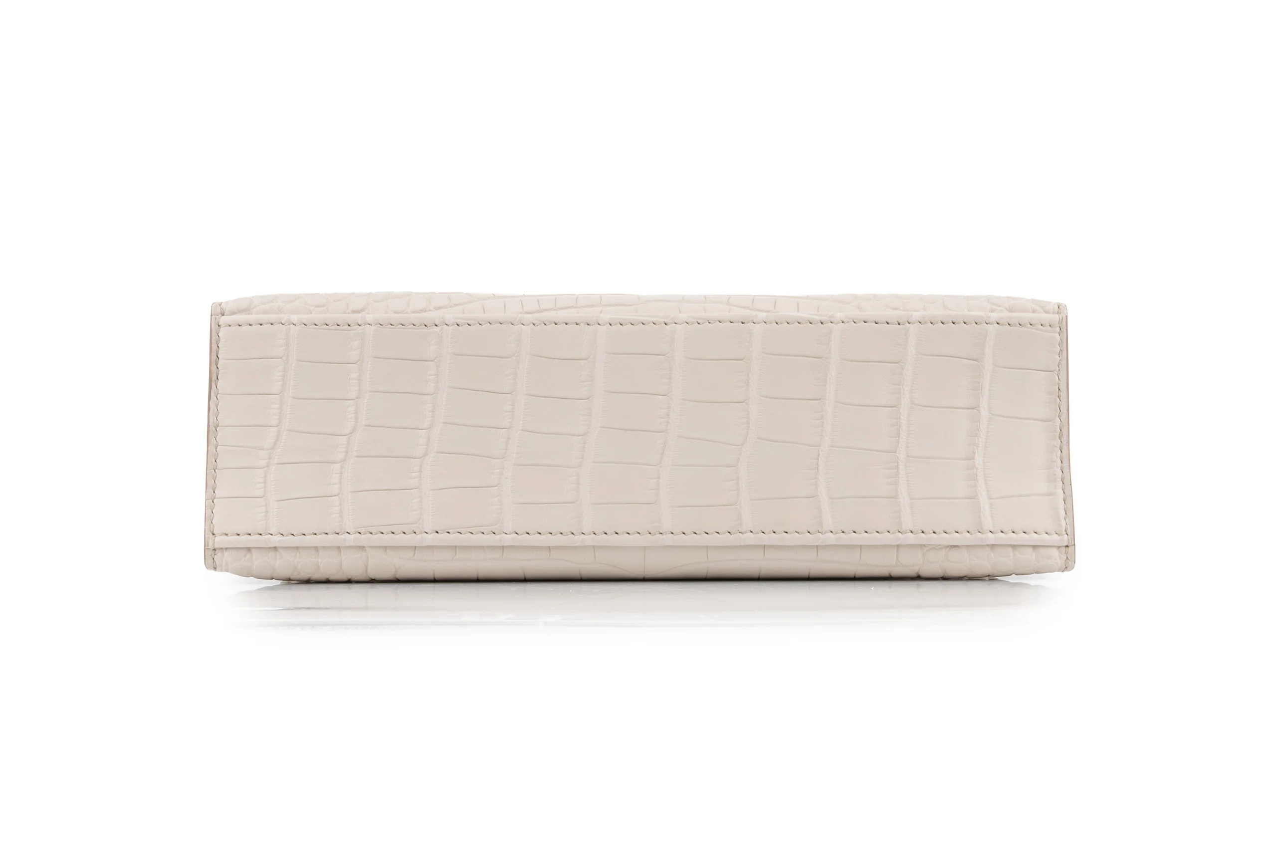 Hermès Kelly Pochette Matte Alligator Mississippian Beton GHW - Image 6
