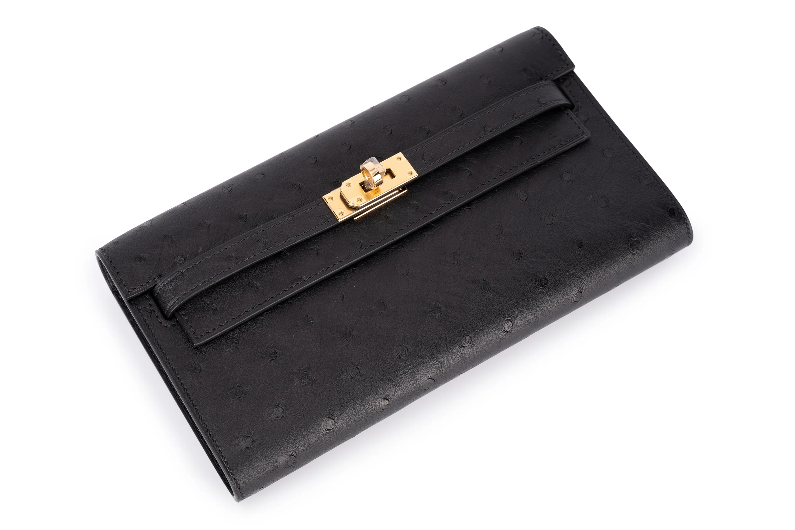 Hermès Kelly To Go Exotic Ostrich Black GHW - Image 10