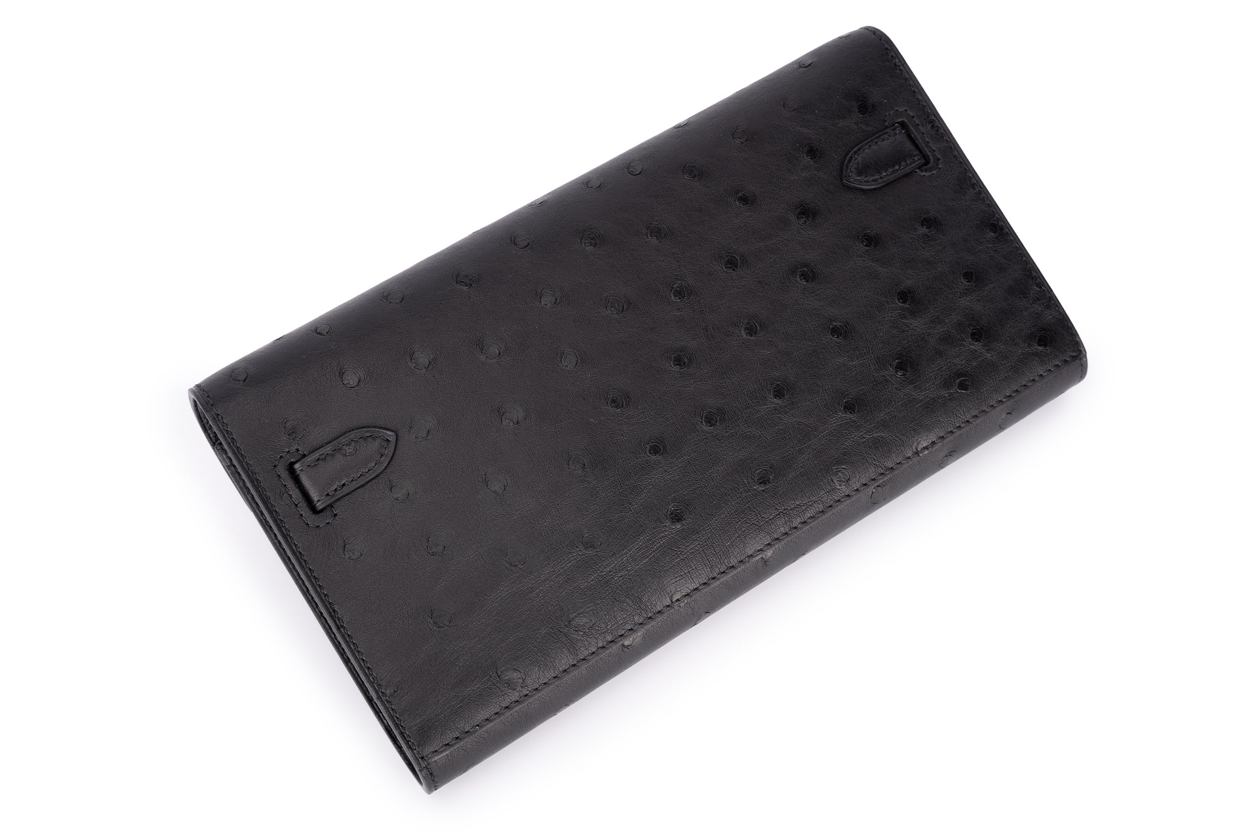 Hermès Kelly To Go Exotic Ostrich Black GHW - Image 11