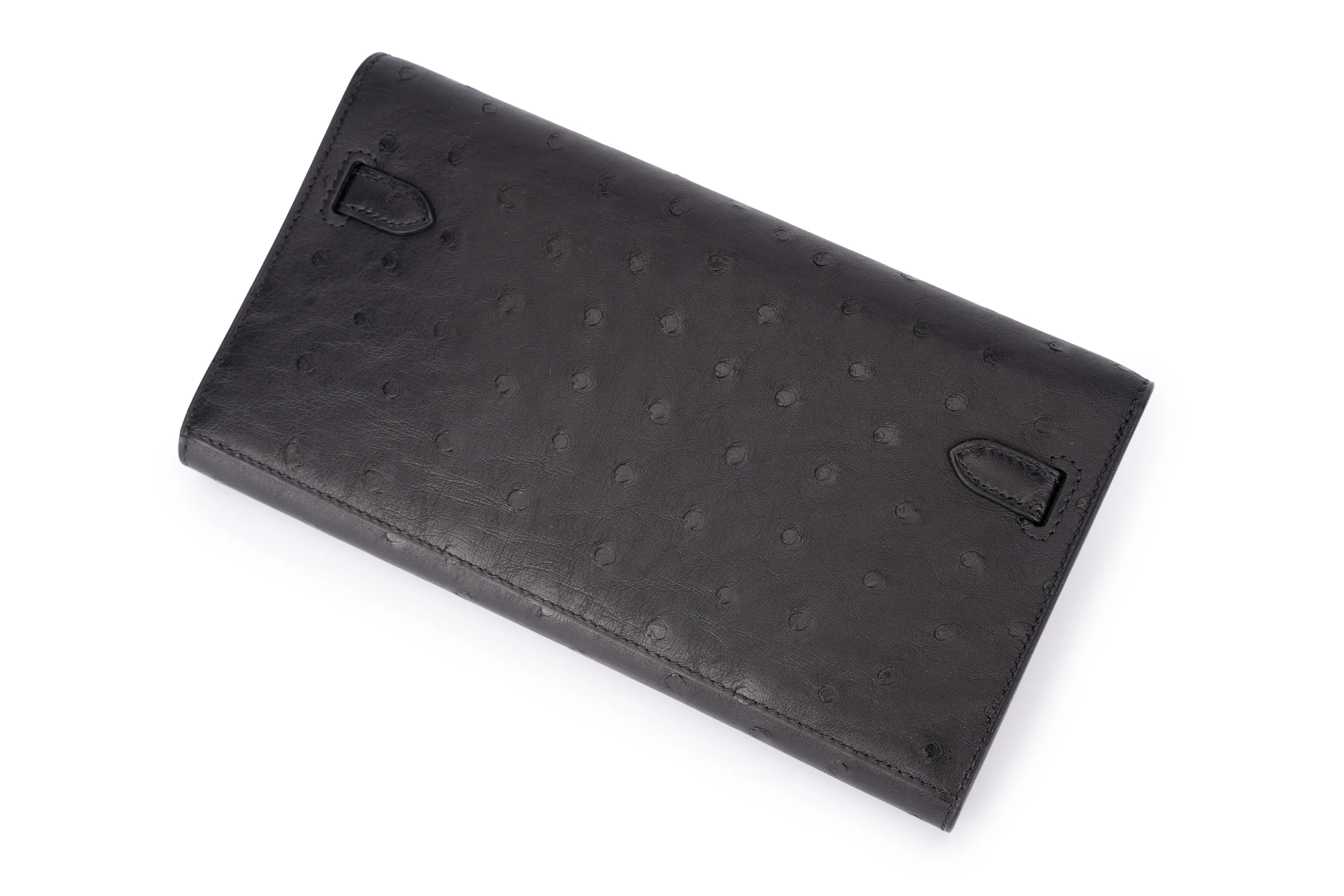 Hermès Kelly To Go Exotic Ostrich Black GHW - Image 12