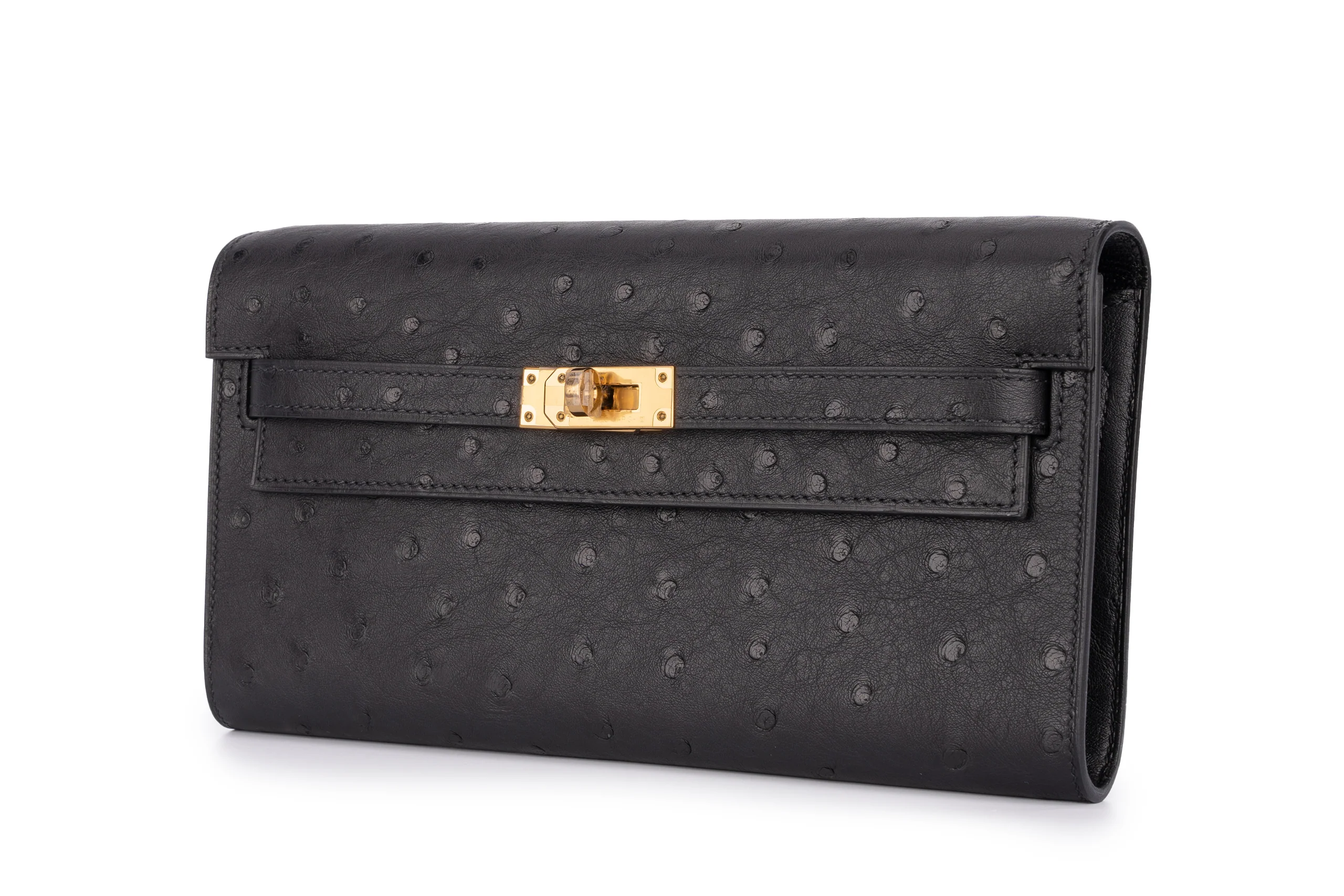 Hermès Kelly To Go Exotic Ostrich Black GHW - Image 2