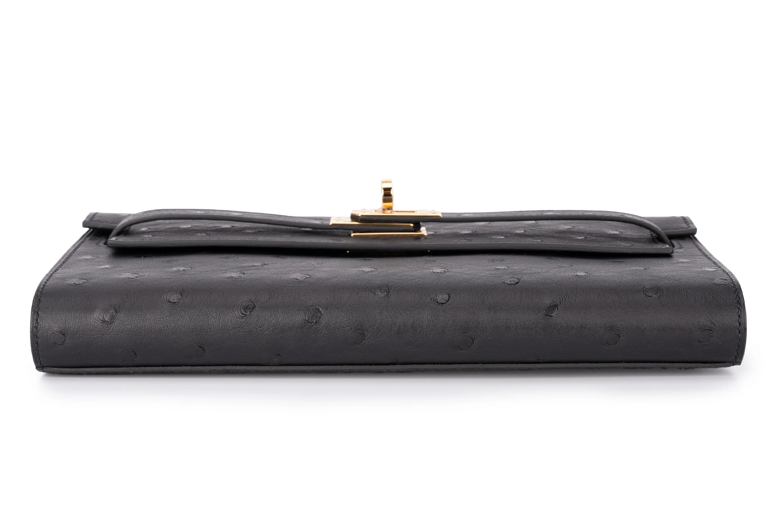 Hermès Kelly To Go Exotic Ostrich Black GHW - Image 7