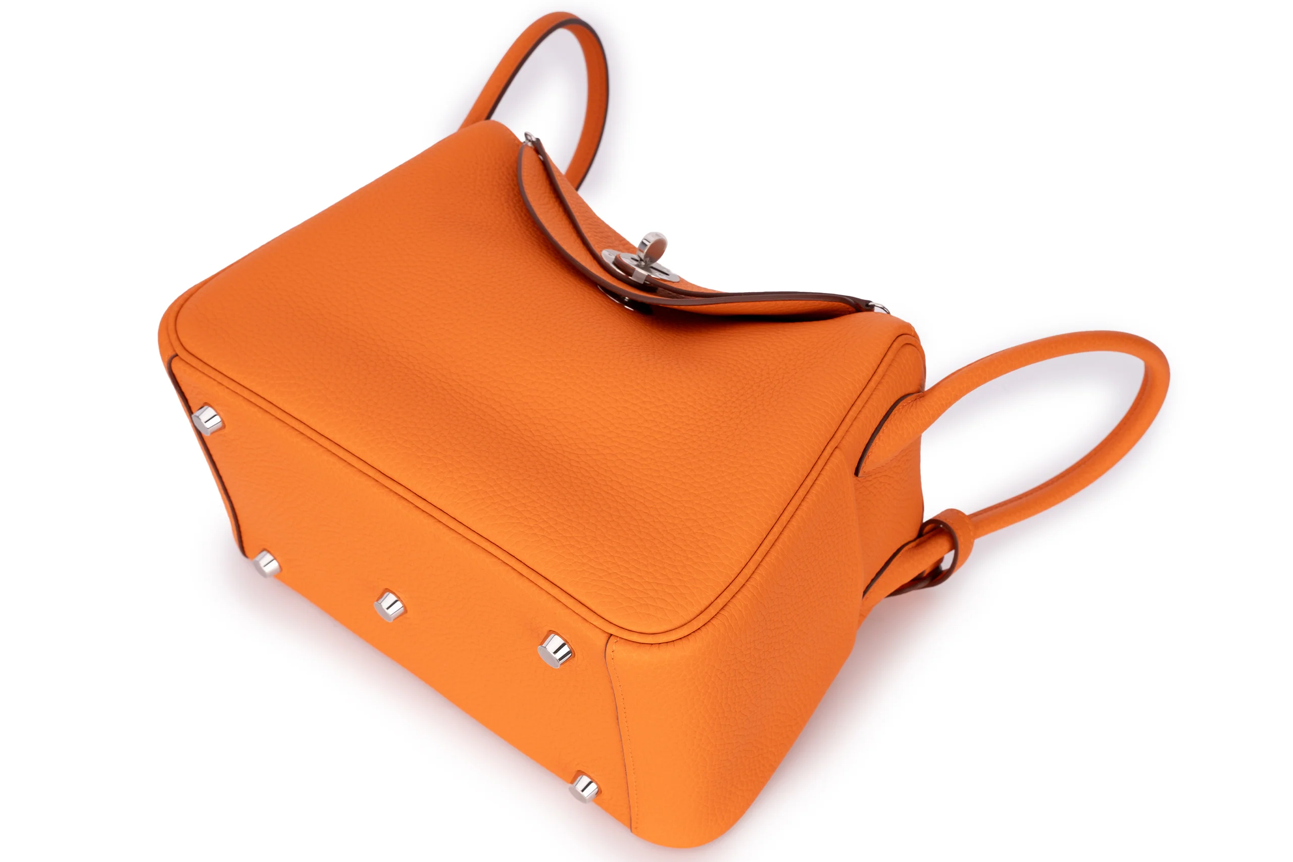 Hermès Lindy 26 Clemence Leather Orange PHW - Image 10