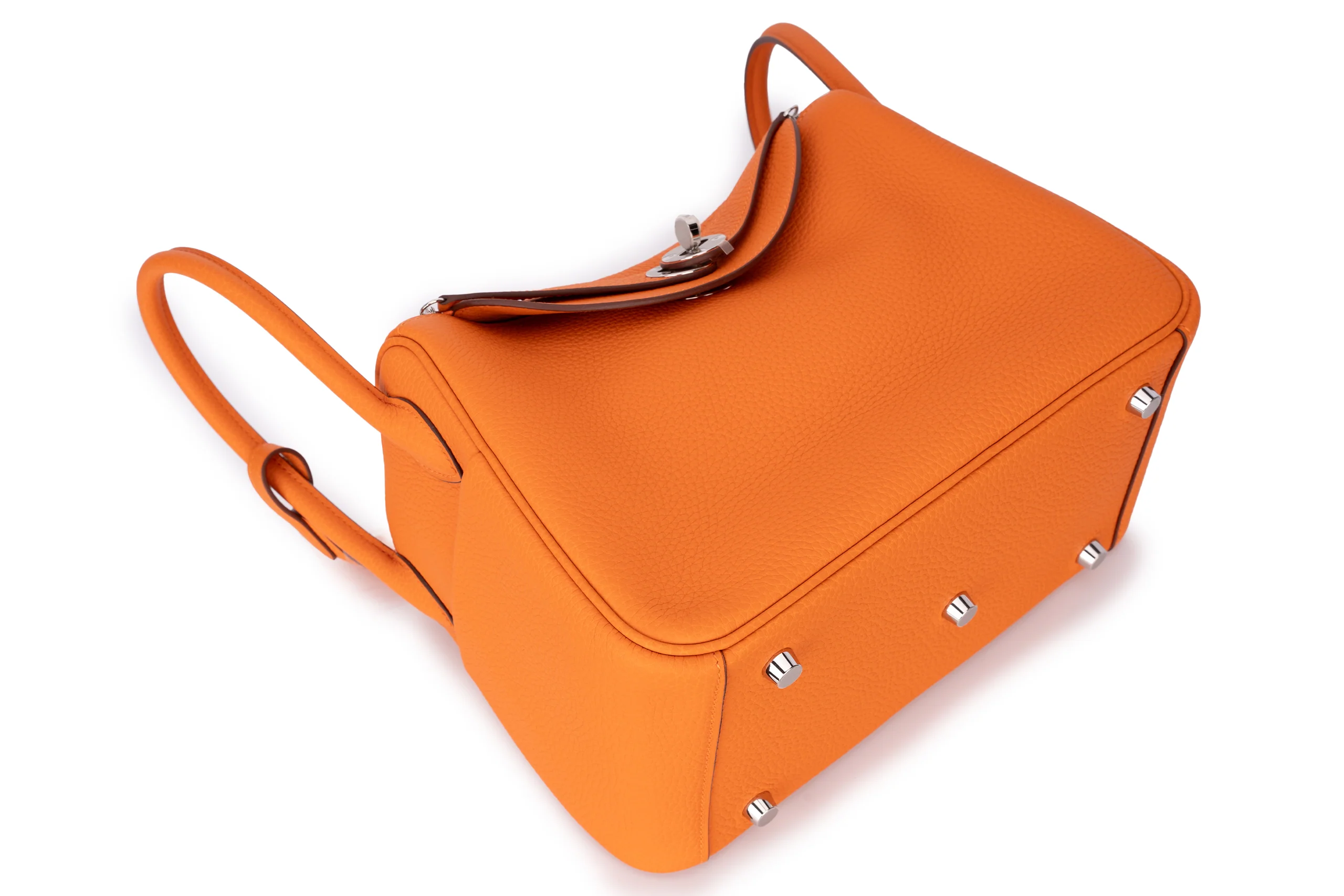 Hermès Lindy 26 Clemence Leather Orange PHW - Image 11
