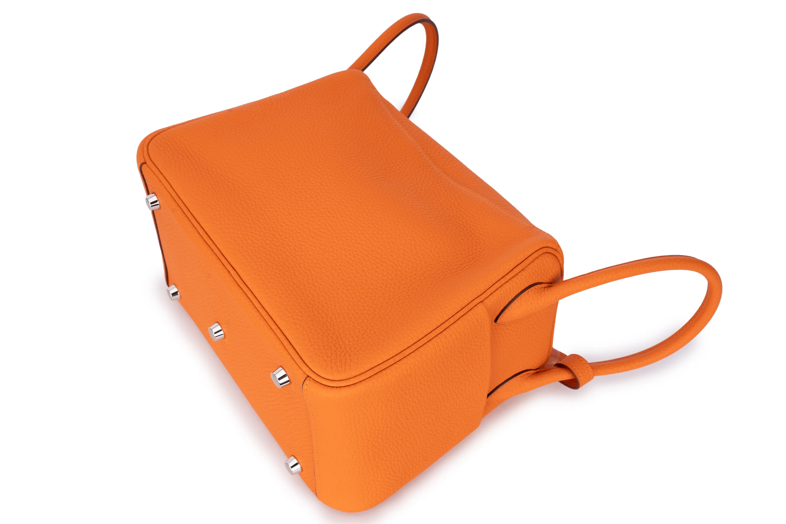 Hermès Lindy 26 Clemence Leather Orange PHW - Image 12