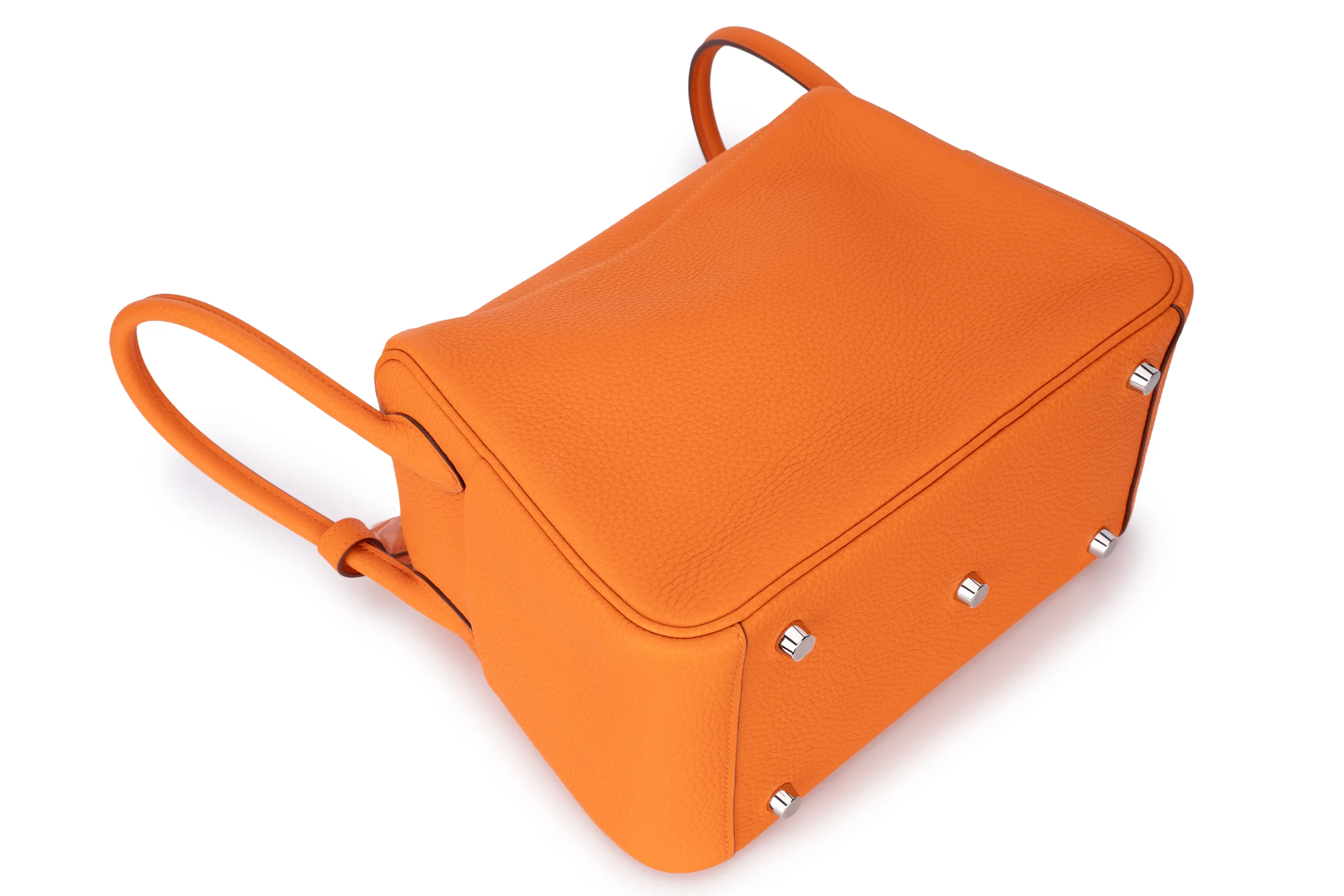 Hermès Lindy 26 Clemence Leather Orange PHW - Image 13