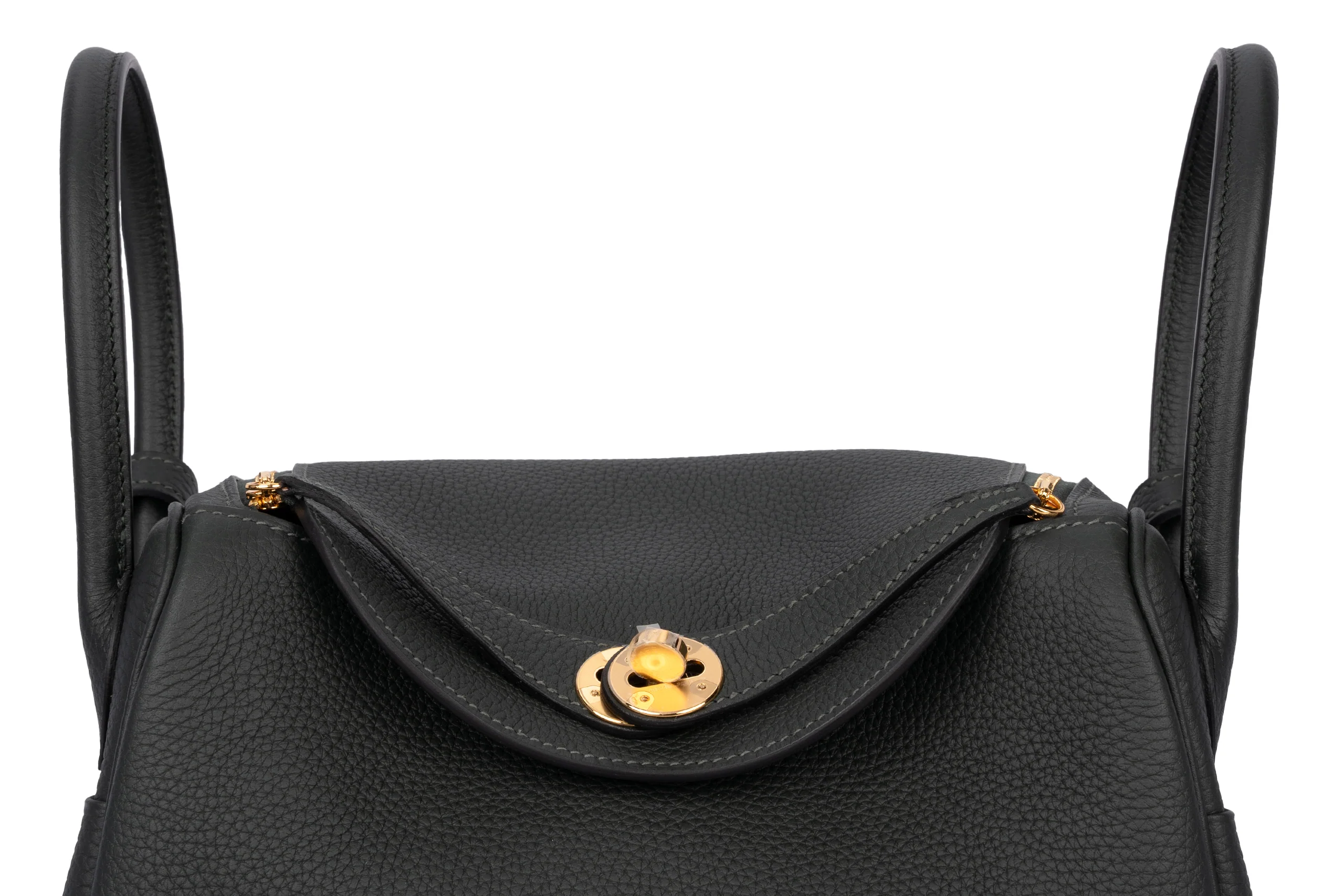 Hermès  Lindy 26		Clemence	Vert Cypress	GHW - Image 7