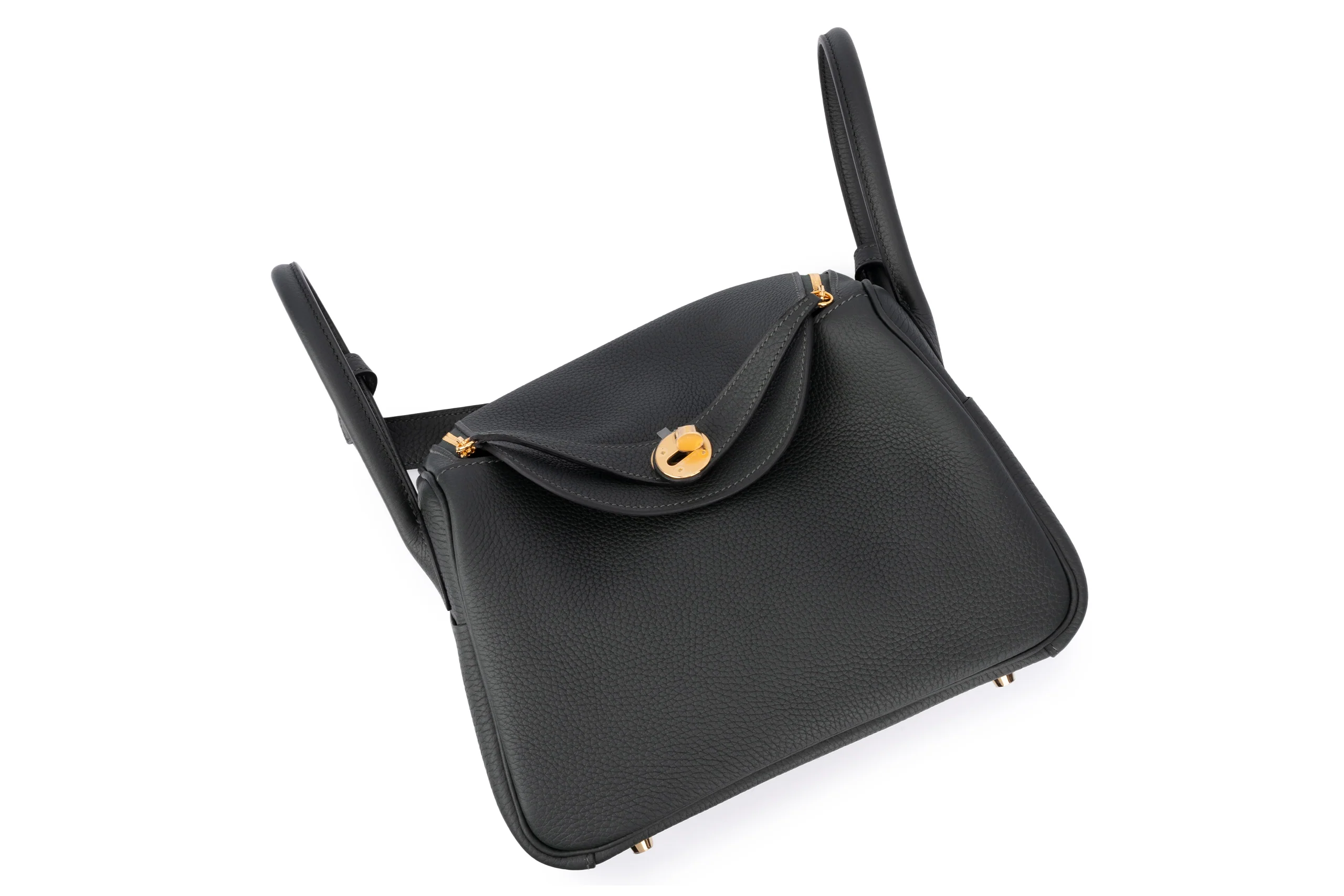 Hermès  Lindy 26		Clemence	Vert Cypress	GHW - Image 9