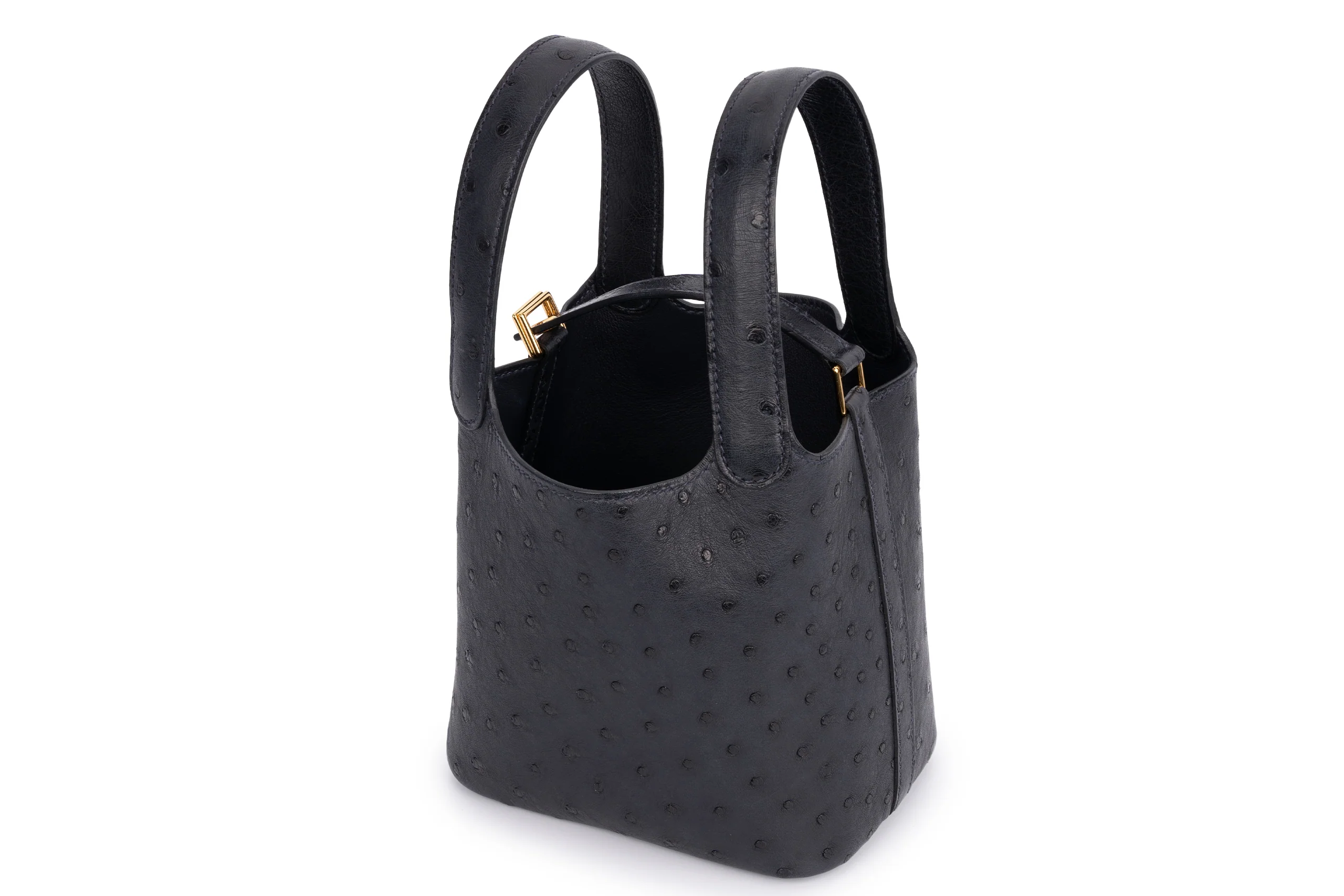 Hermès Micro Picotin	Ostrich	Caban PHW - Image 7