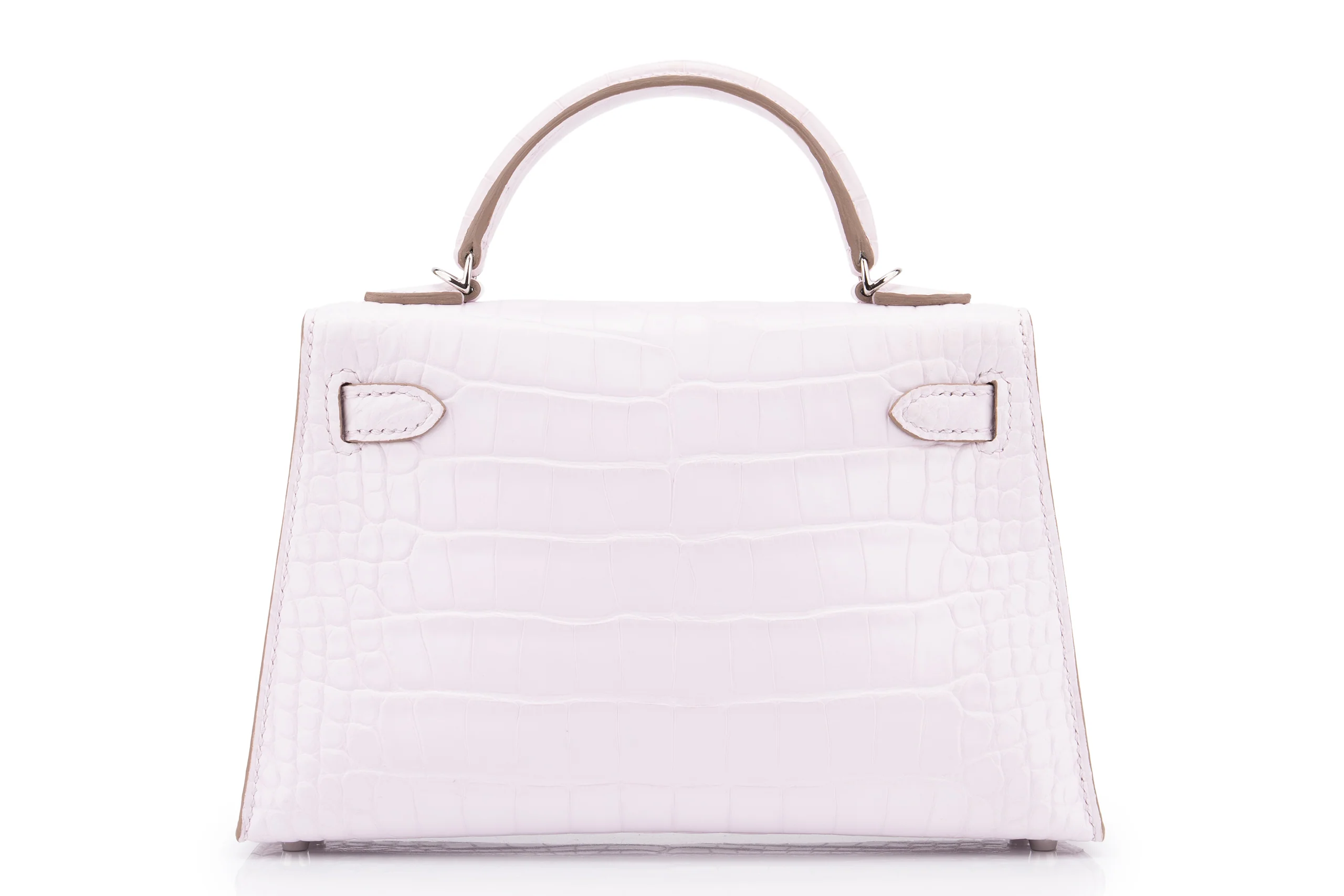 Hermès Mini Kelly		Alligator 	Mississippiensis Boreal Satin Mauve Pale	PHW - Image 5