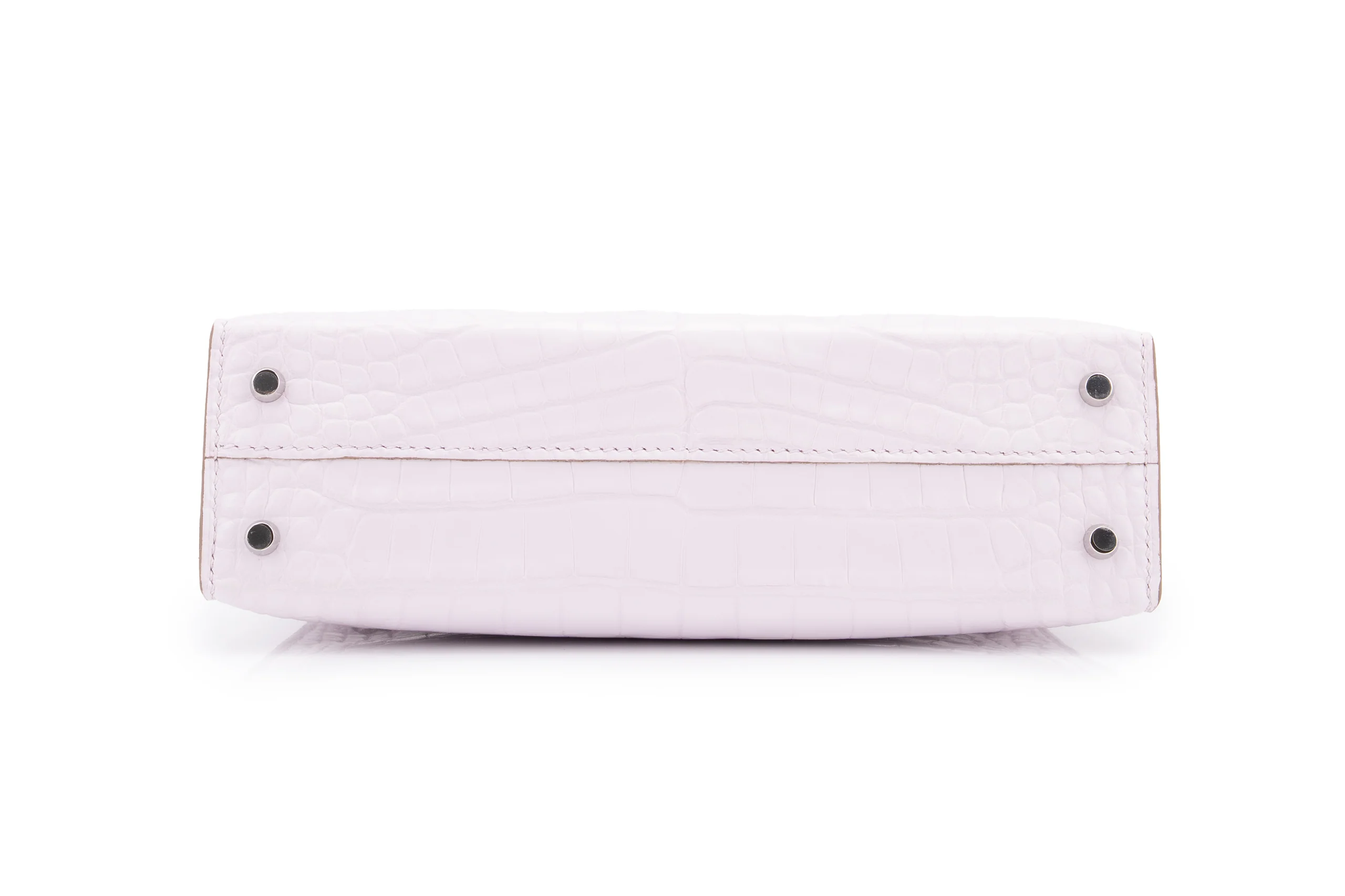 Hermès Mini Kelly		Alligator 	Mississippiensis Boreal Satin Mauve Pale	PHW - Image 6
