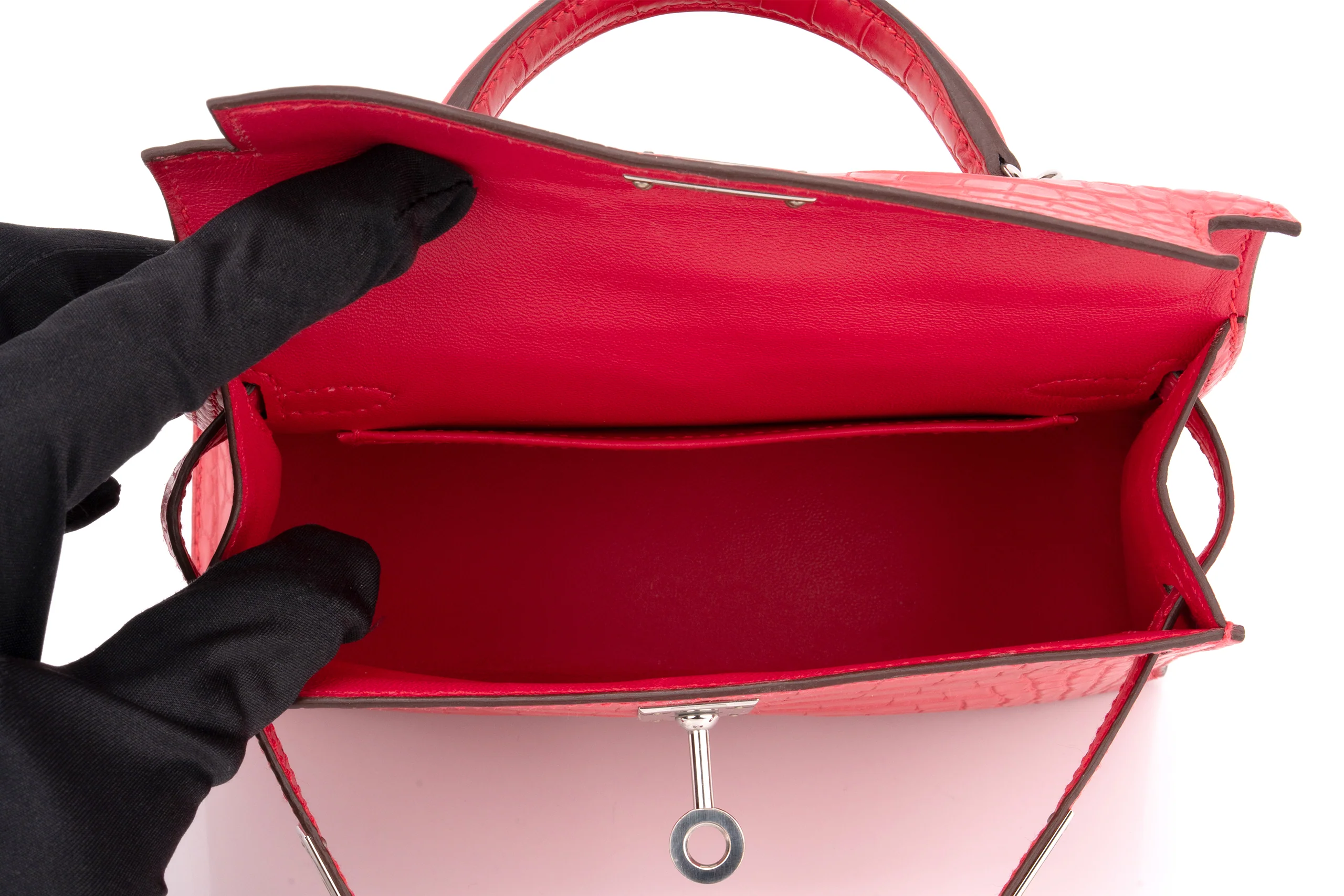 Hermès Mini Kelly		Alligator Mississippiensis	Rose Extreme	PHW - Image 10