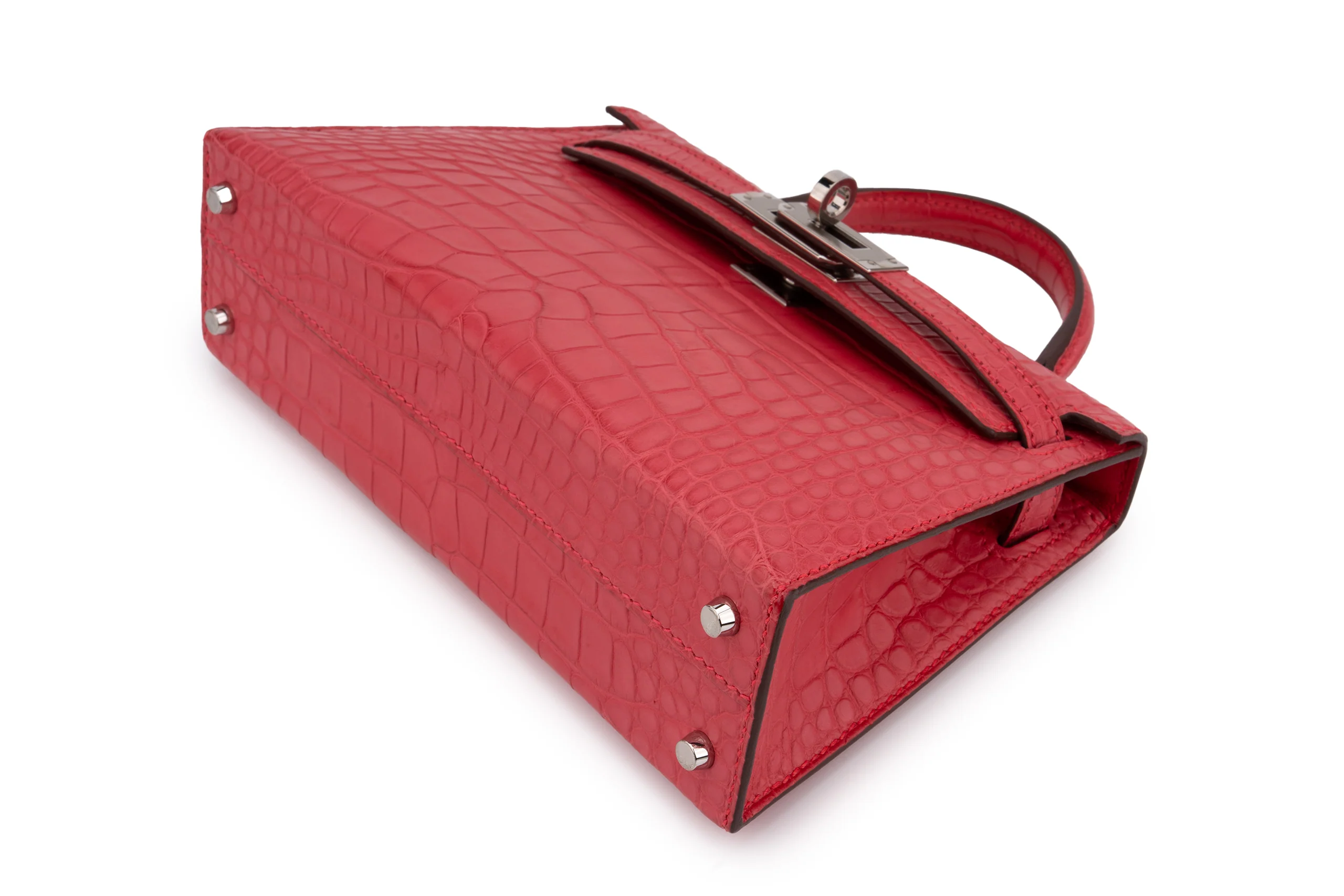 Hermès Mini Kelly		Alligator Mississippiensis	Rose Extreme	PHW - Image 11