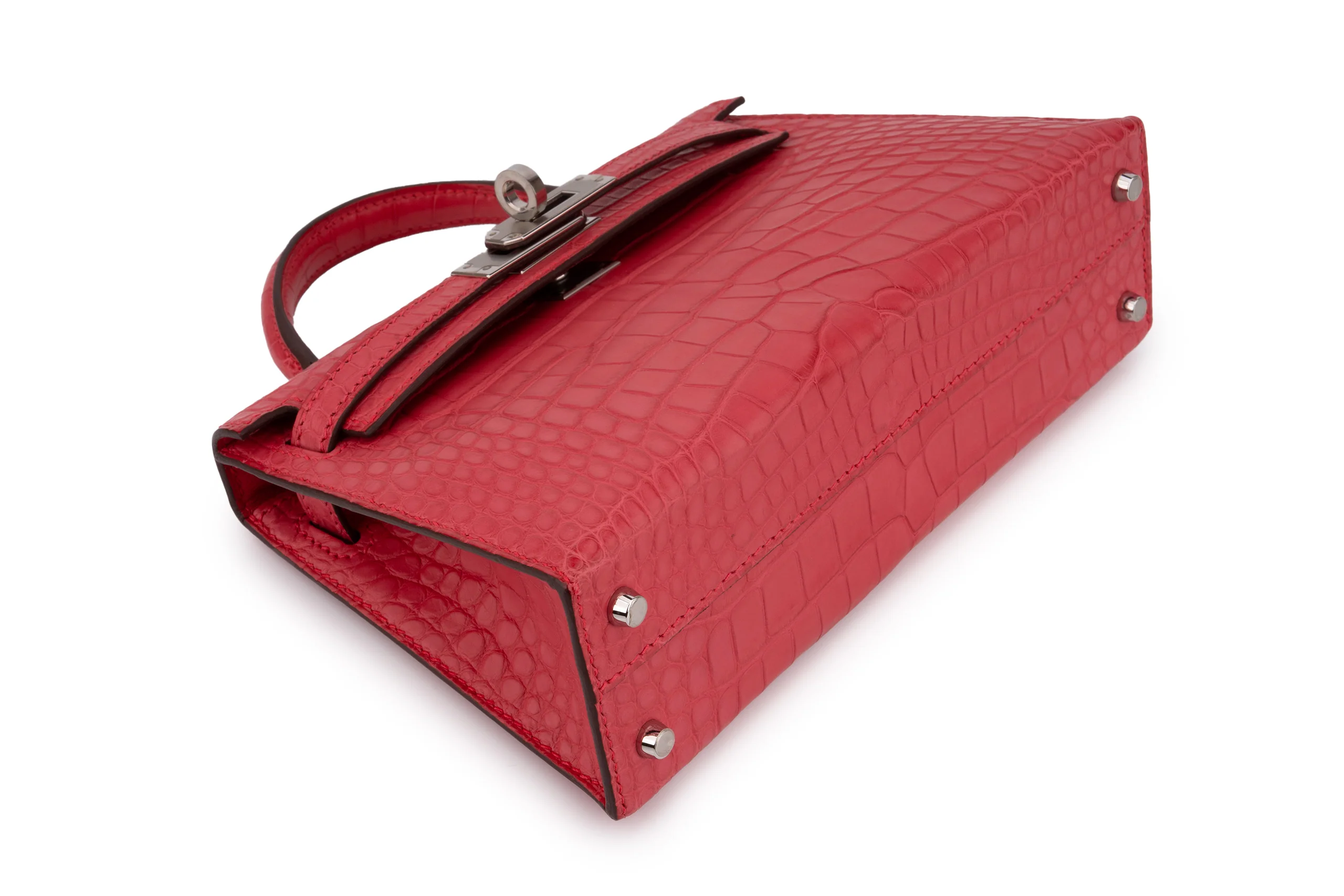 Hermès Mini Kelly		Alligator Mississippiensis	Rose Extreme	PHW - Image 12