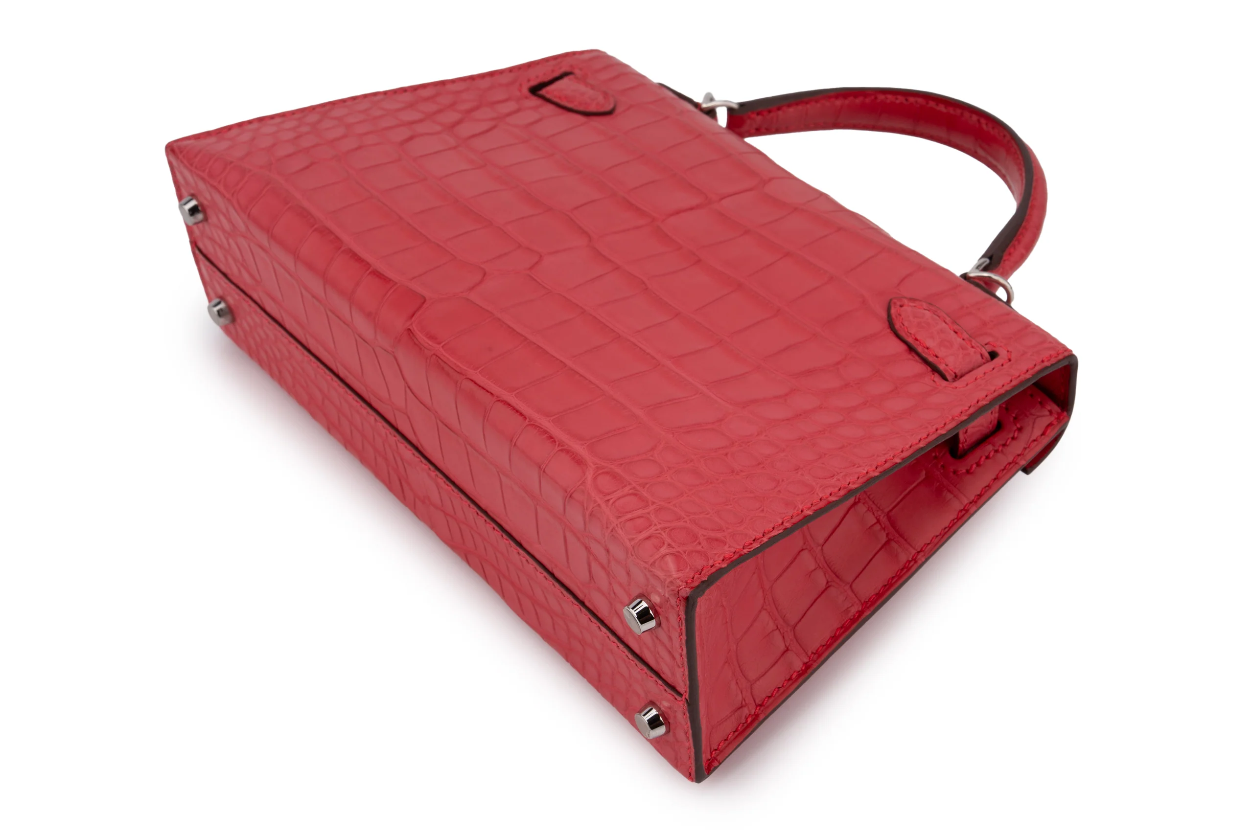 Hermès Mini Kelly		Alligator Mississippiensis	Rose Extreme	PHW - Image 13