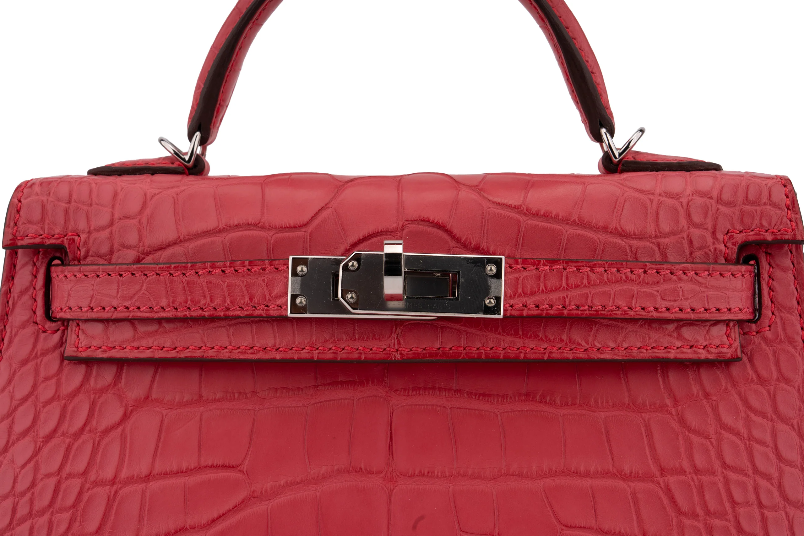 Hermès Mini Kelly		Alligator Mississippiensis	Rose Extreme	PHW - Image 7