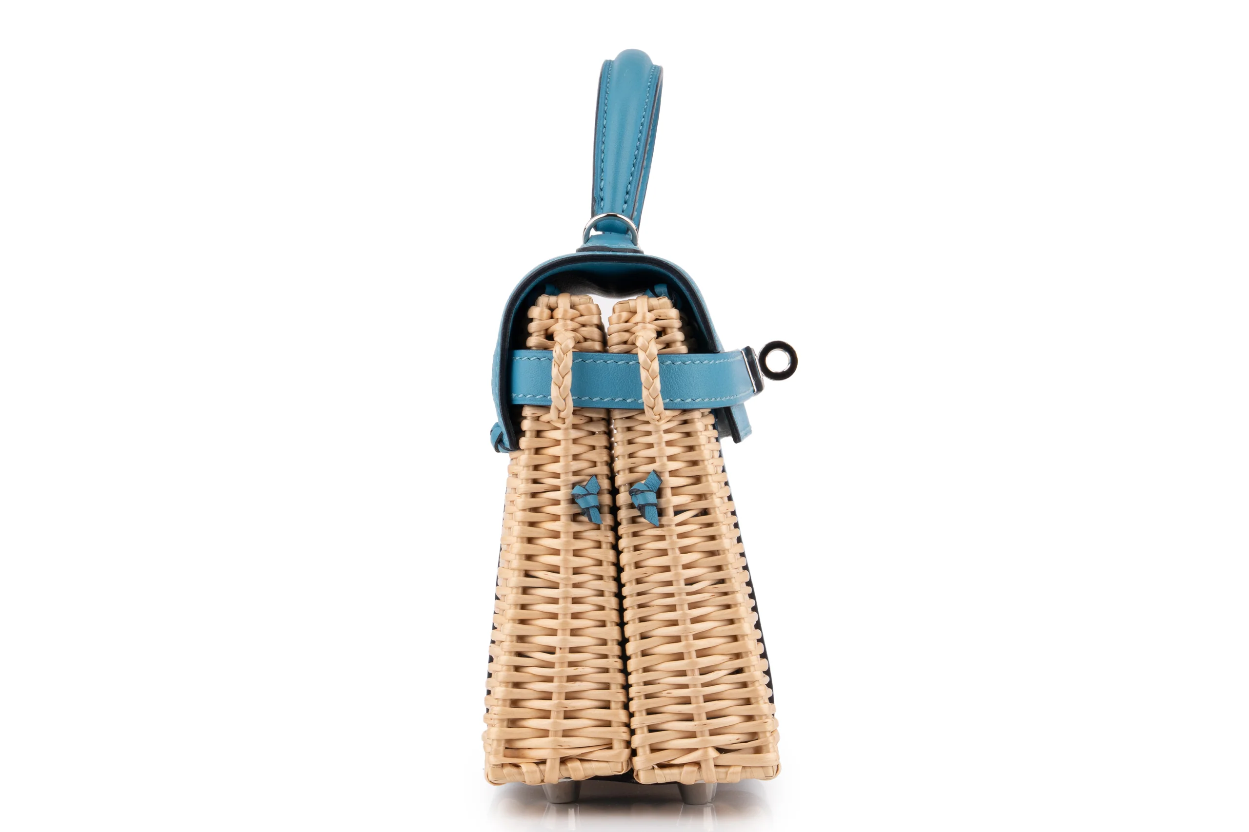 Hermès Mini Kelly Blue Du Nord Picnic 	PHW - Image 5