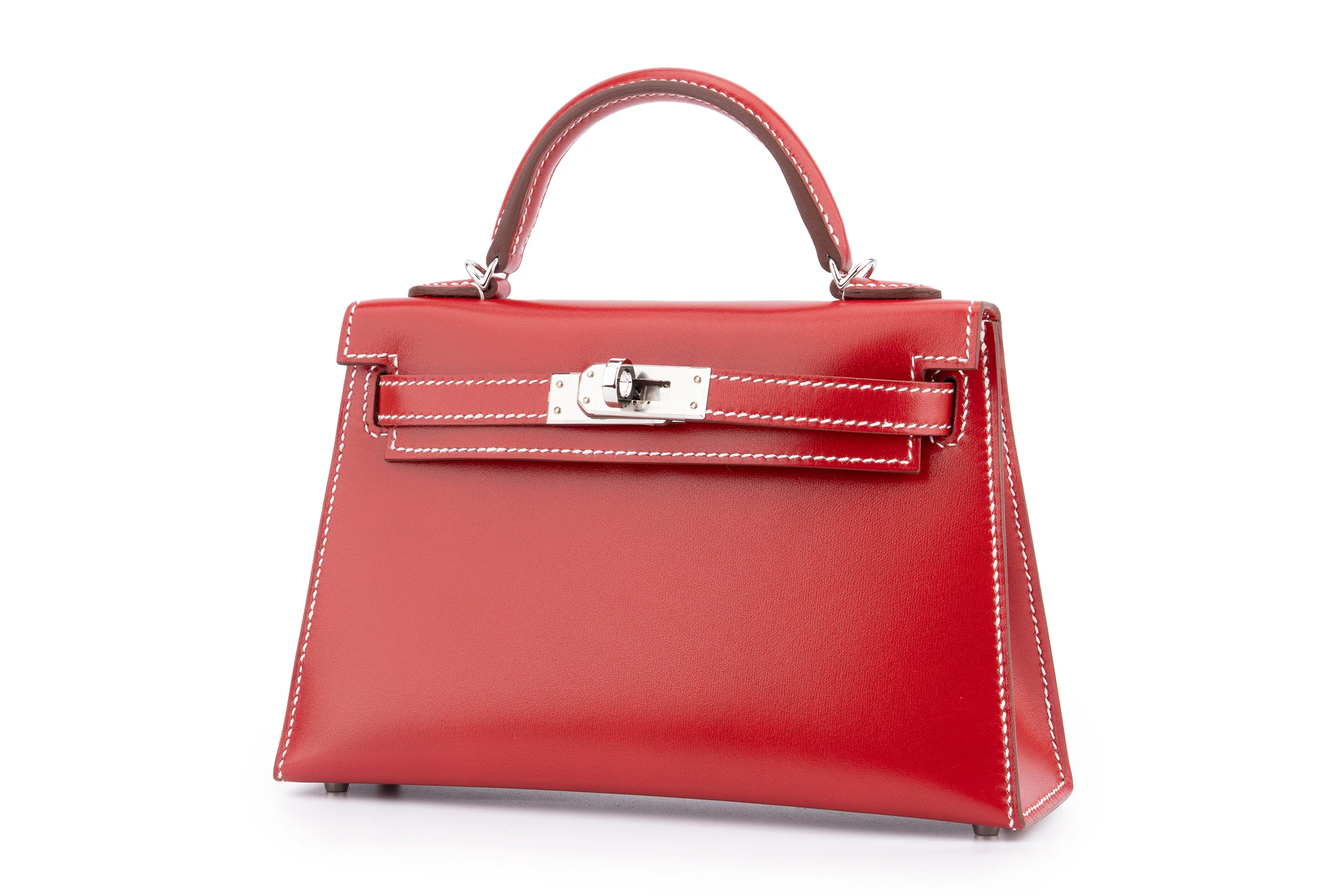 Hermès Mini Kelly		Box	Rouge Piment	PHW - Image 2