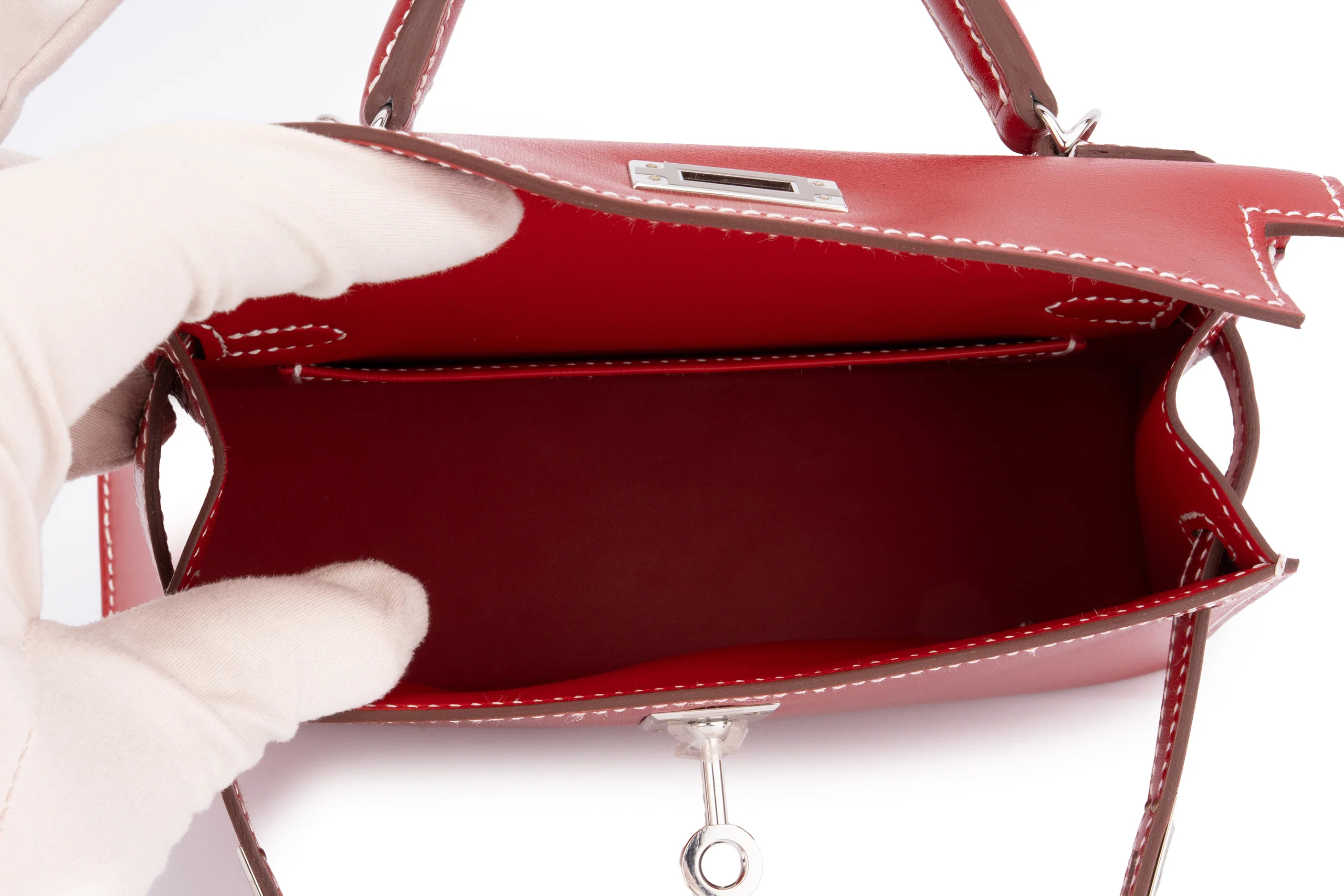Hermès Mini Kelly		Box	Rouge Piment	PHW - Image 9