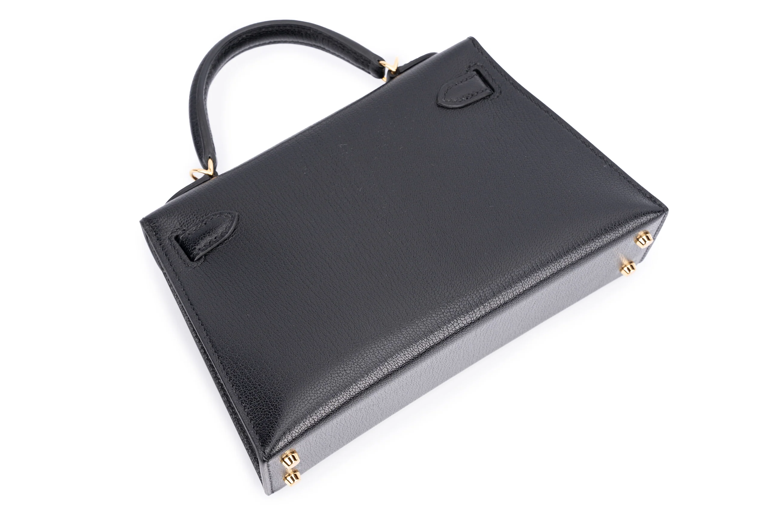 Hermès Mini Kelly		Chamkila	Goat Skin	Noir 	GHW - Image 11