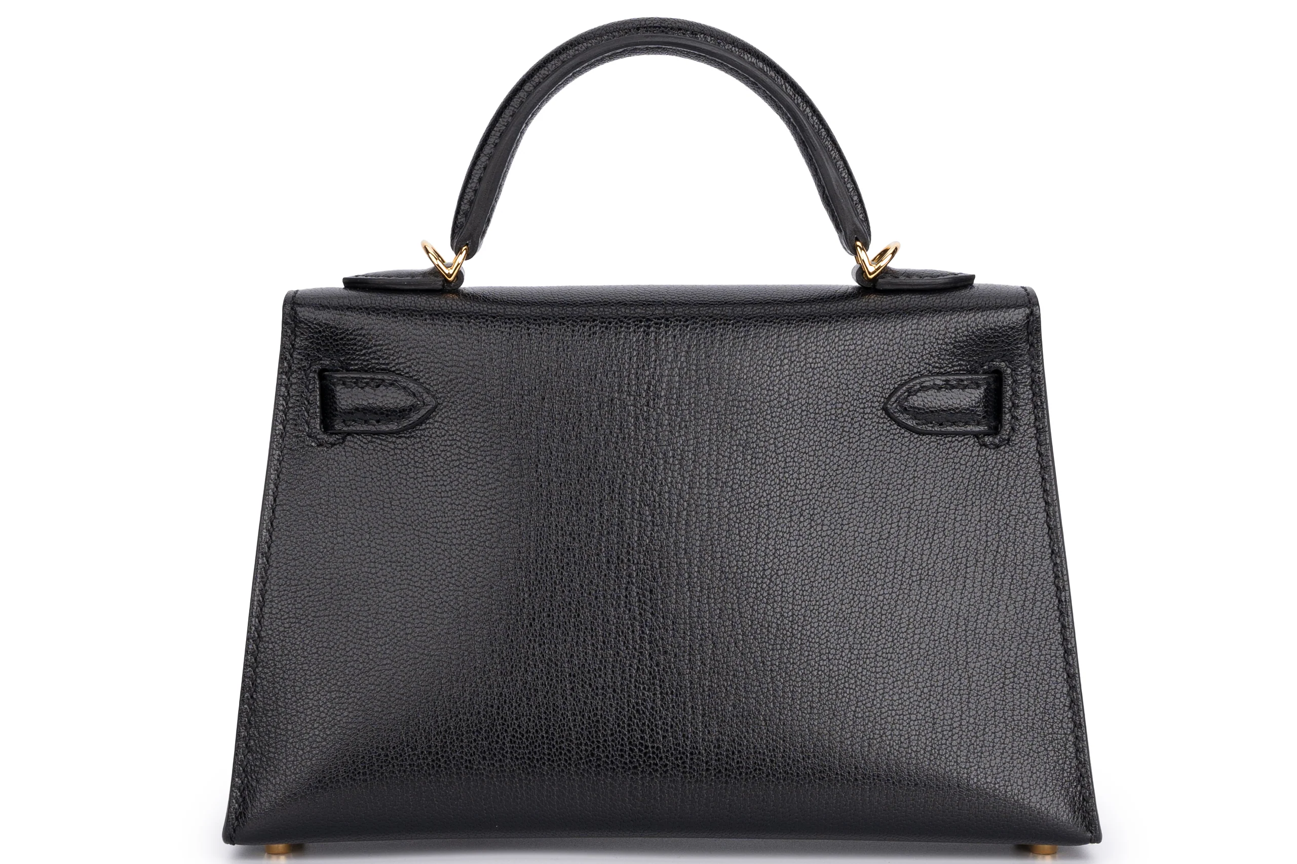 Hermès Mini Kelly		Chamkila	Goat Skin	Noir 	GHW - Image 4