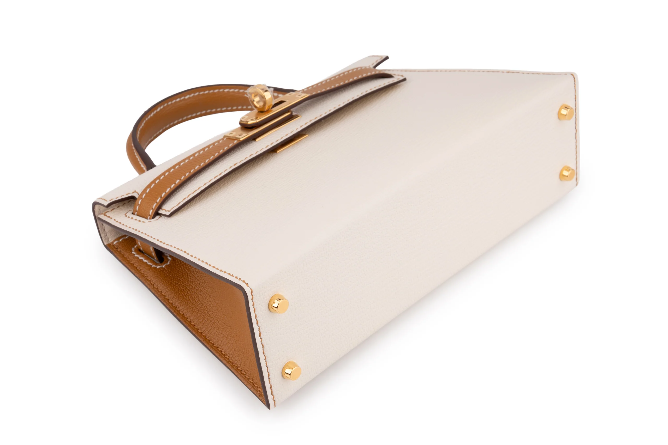 Hermès Mini Kelly		Chevre	Nata/sesame	GHW - Image 11