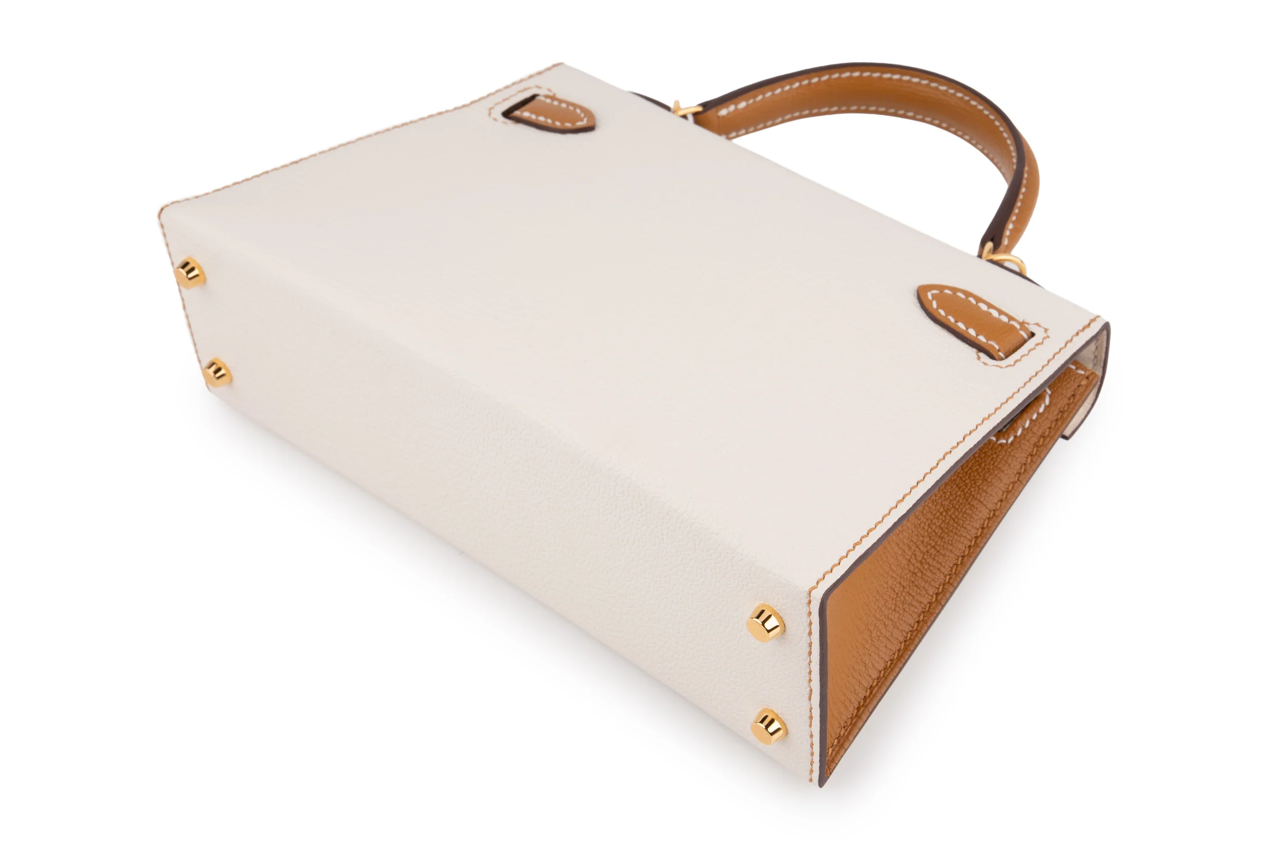 Hermès Mini Kelly		Chevre	Nata/sesame	GHW - Image 12