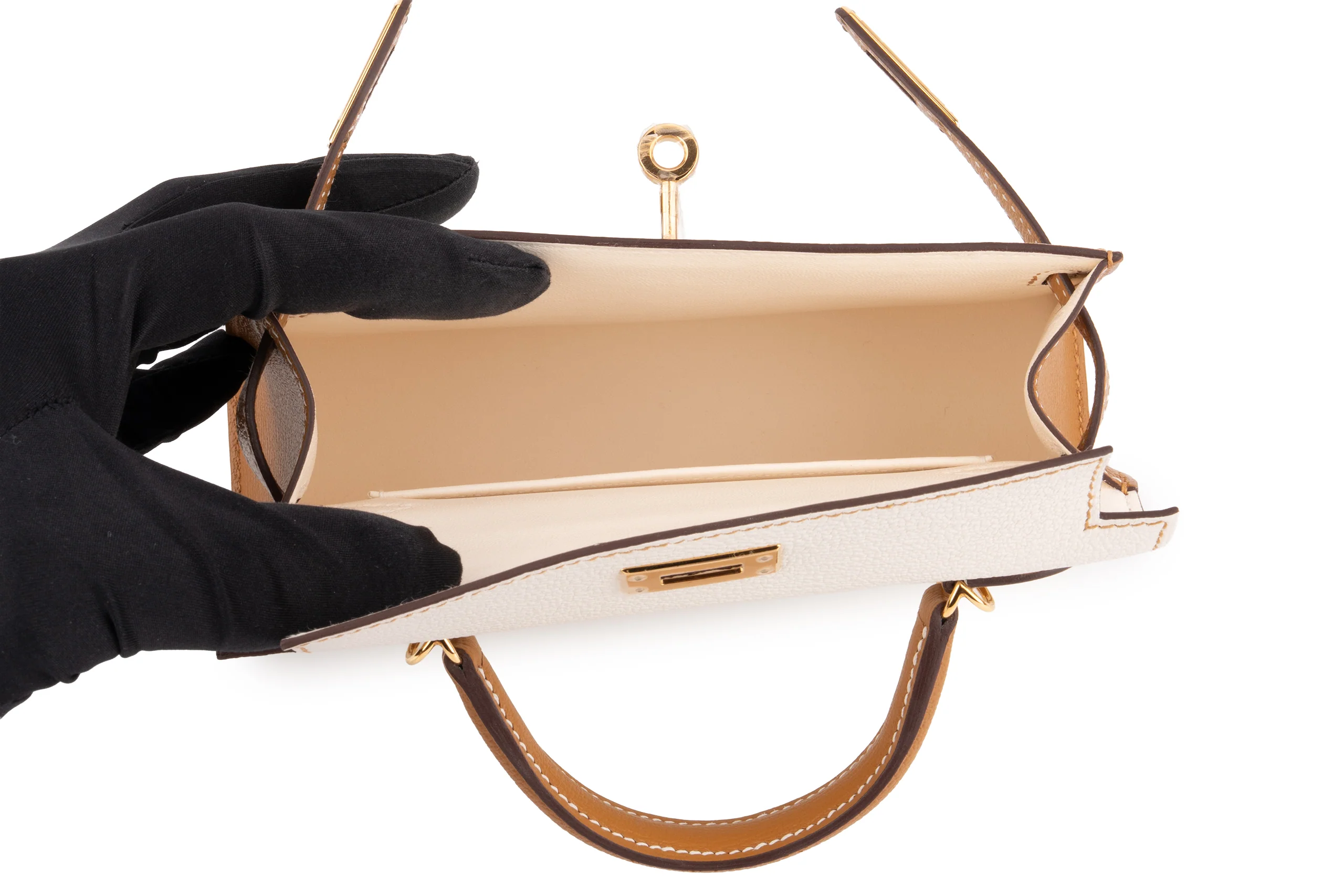 Hermès Mini Kelly		Chevre	Nata/sesame	GHW - Image 9