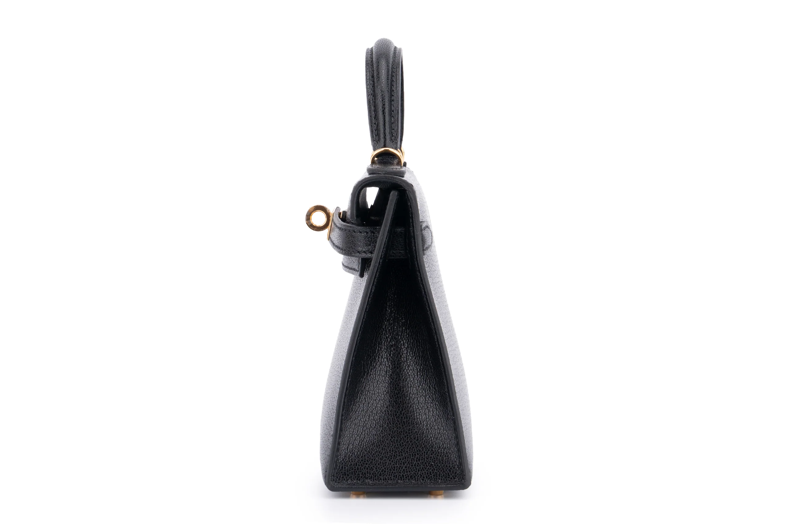 Hermès Mini Kelly	Chevre Noir GHW - Image 3
