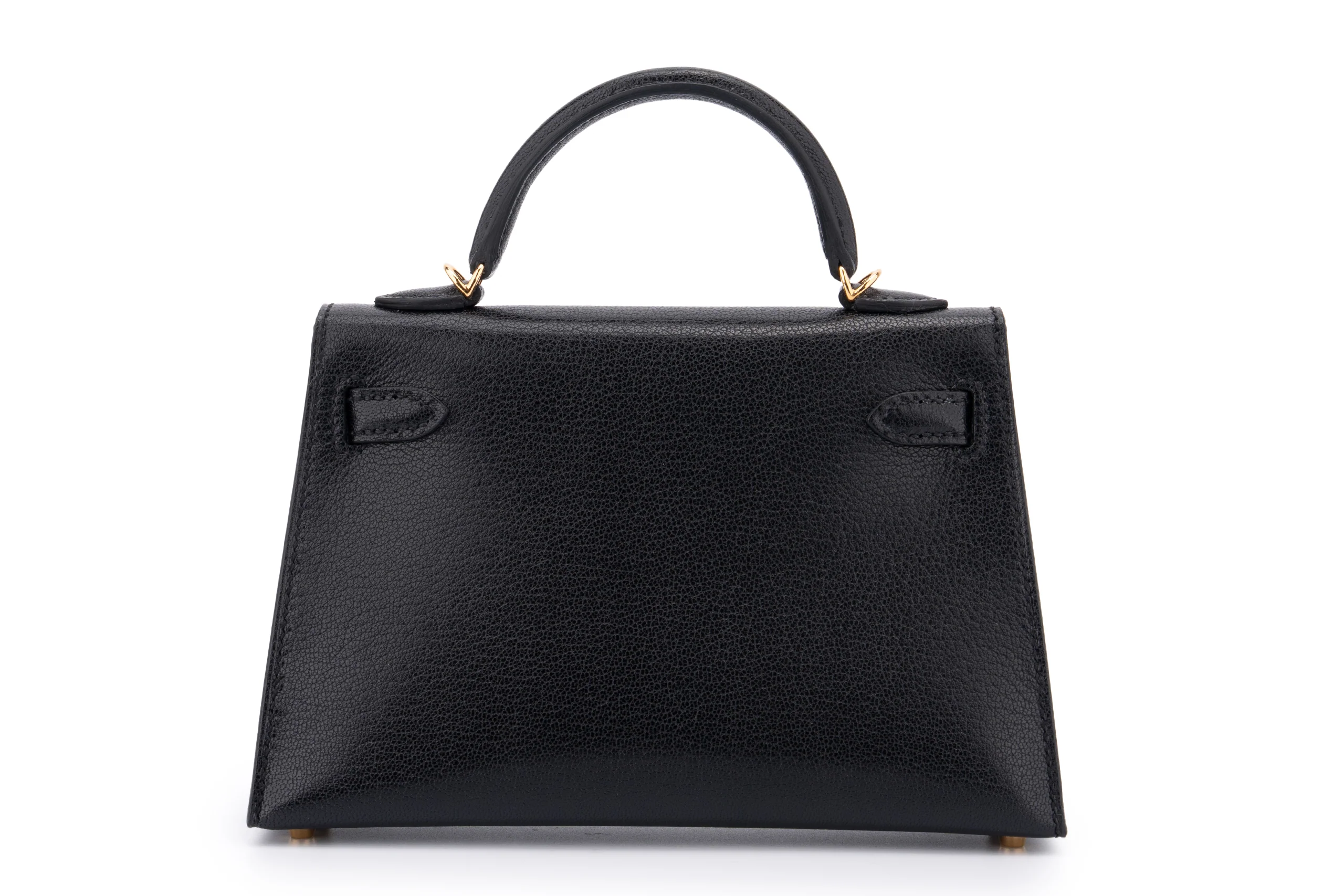 Hermès Mini Kelly	Chevre Noir GHW - Image 4