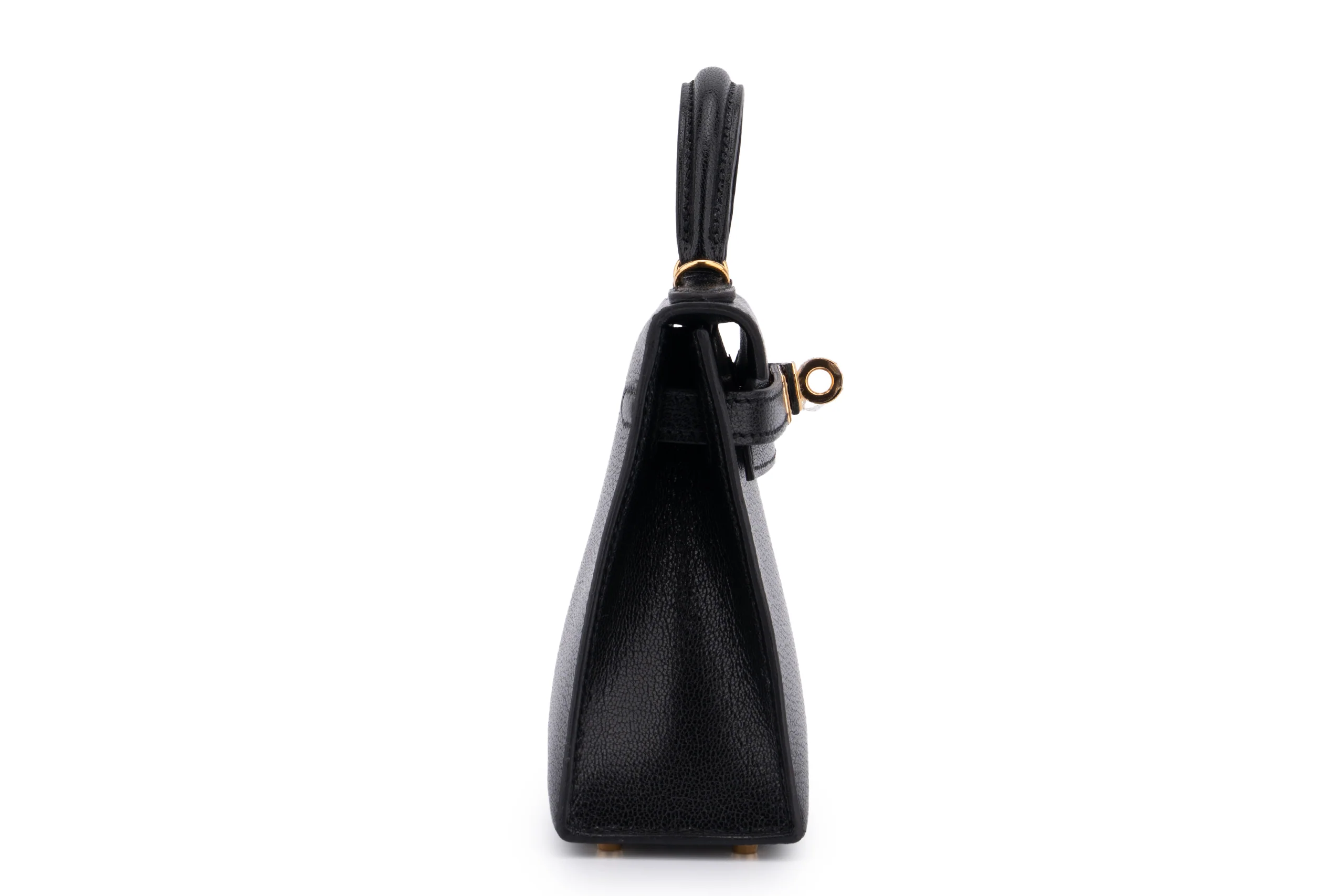 Hermès Mini Kelly	Chevre Noir GHW - Image 5