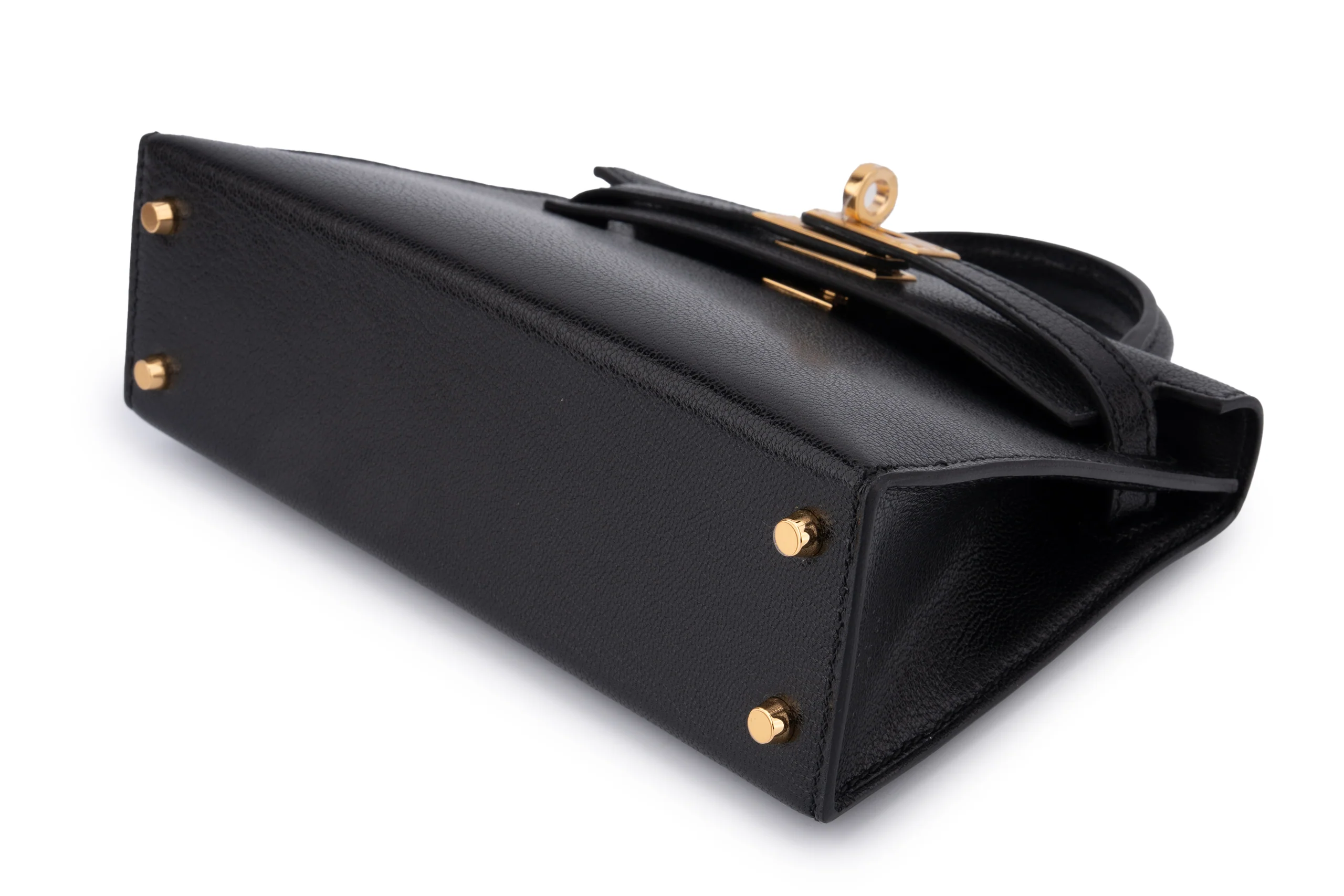 Hermès Mini Kelly	Chevre Noir GHW - Image 8