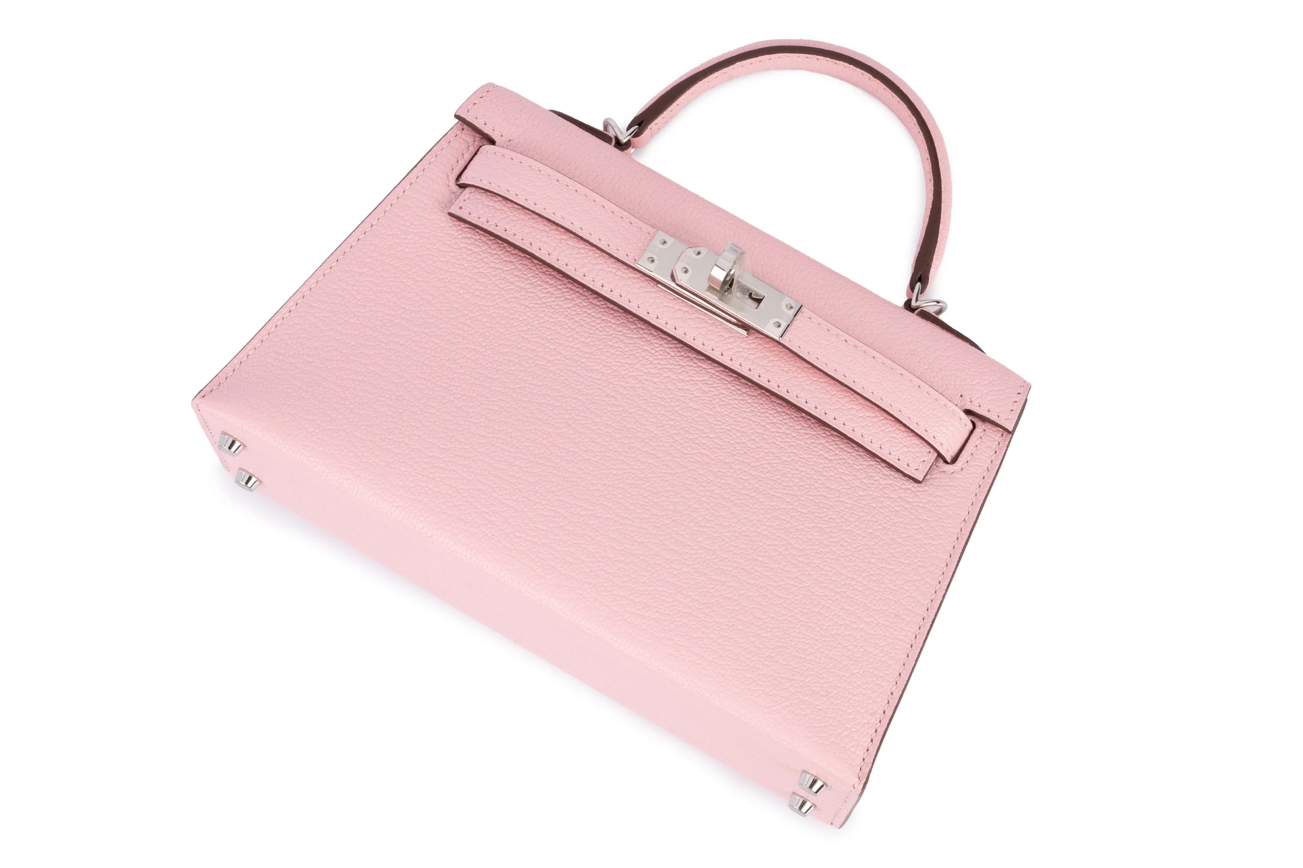 Hermès Mini Kelly		Chevre	Pink Sakura/Rose Mexico	PHW - Image 8
