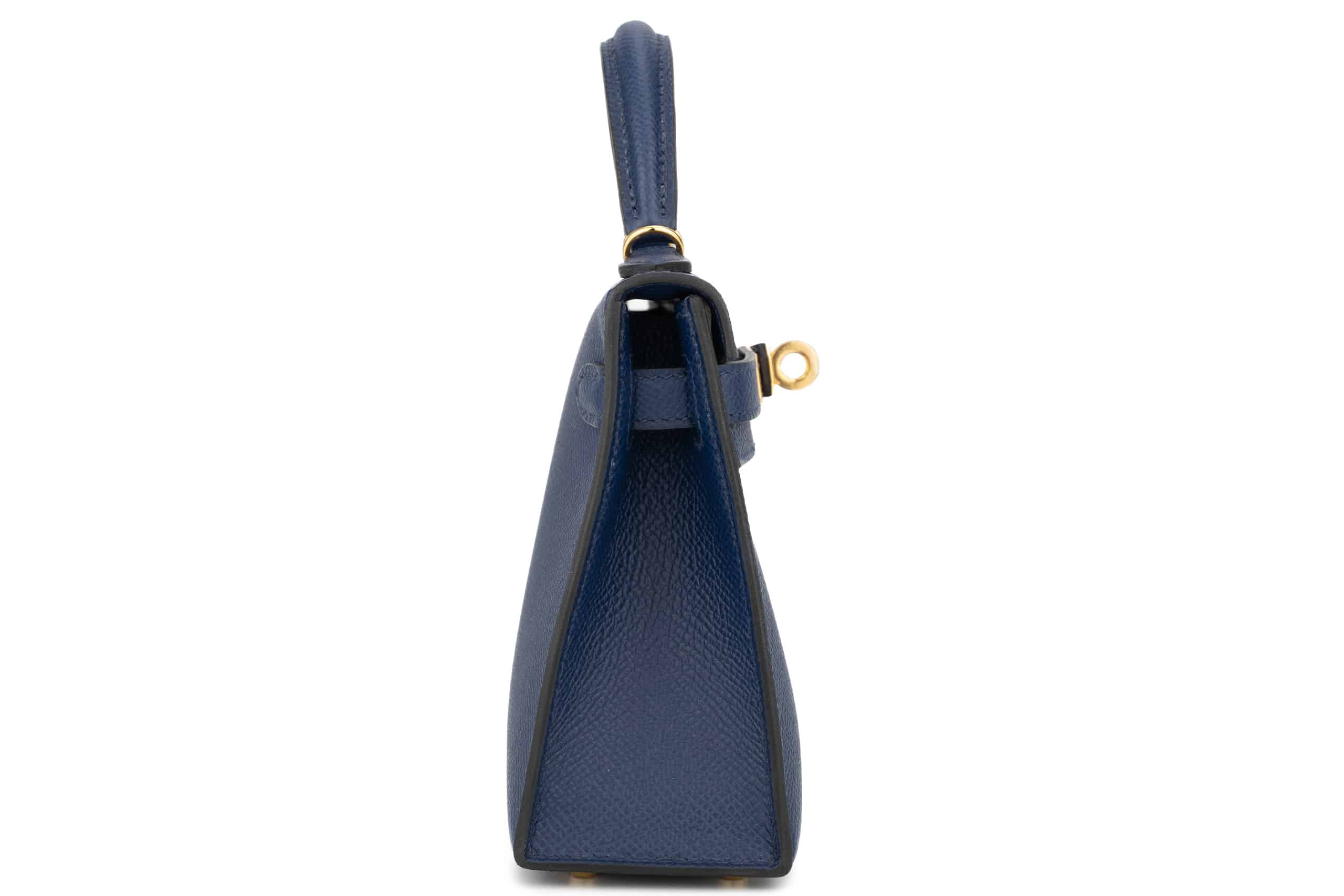 Hermès Mini Kelly Epsom Bleu Navy GHW - Image 4