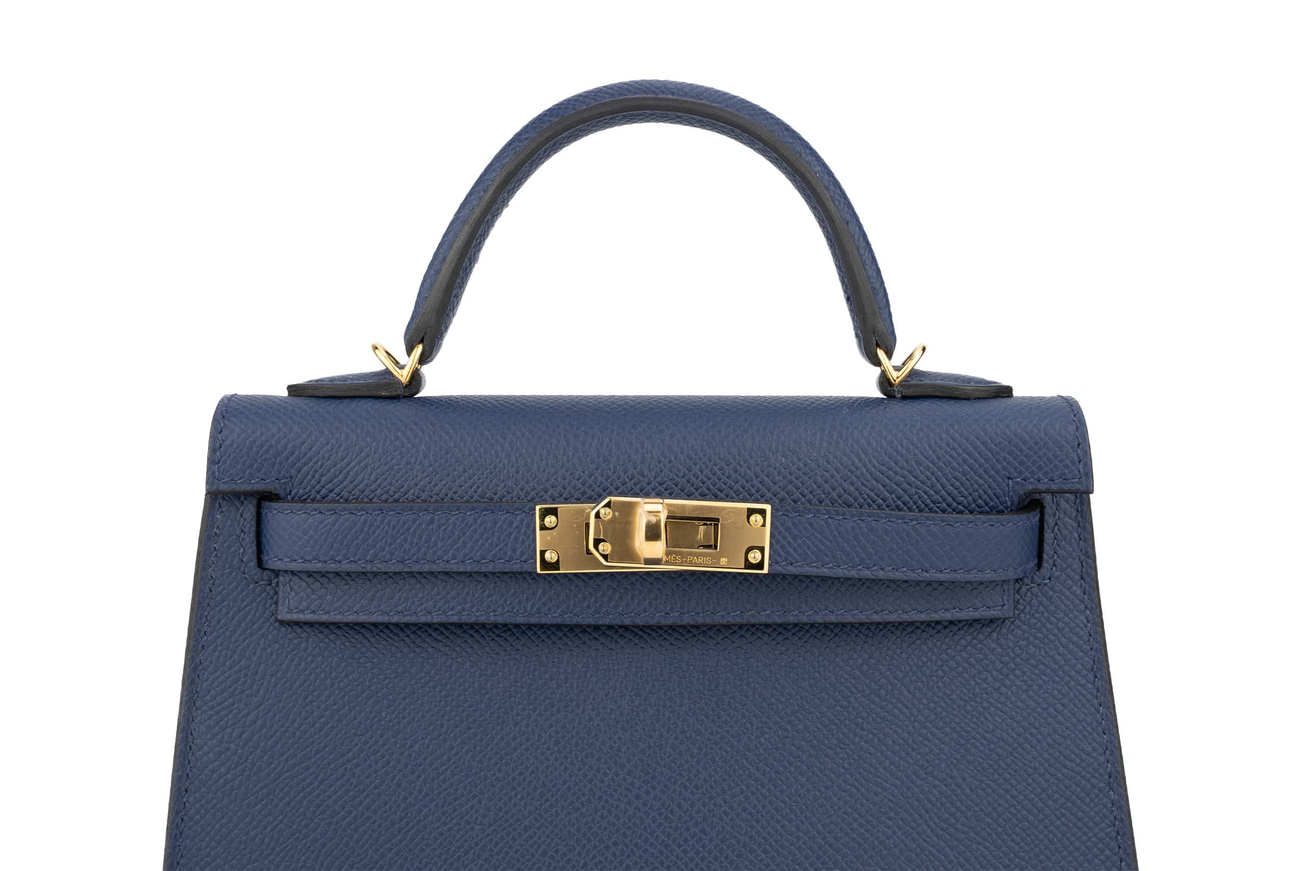 Hermès Mini Kelly Epsom Bleu Navy GHW - Image 6