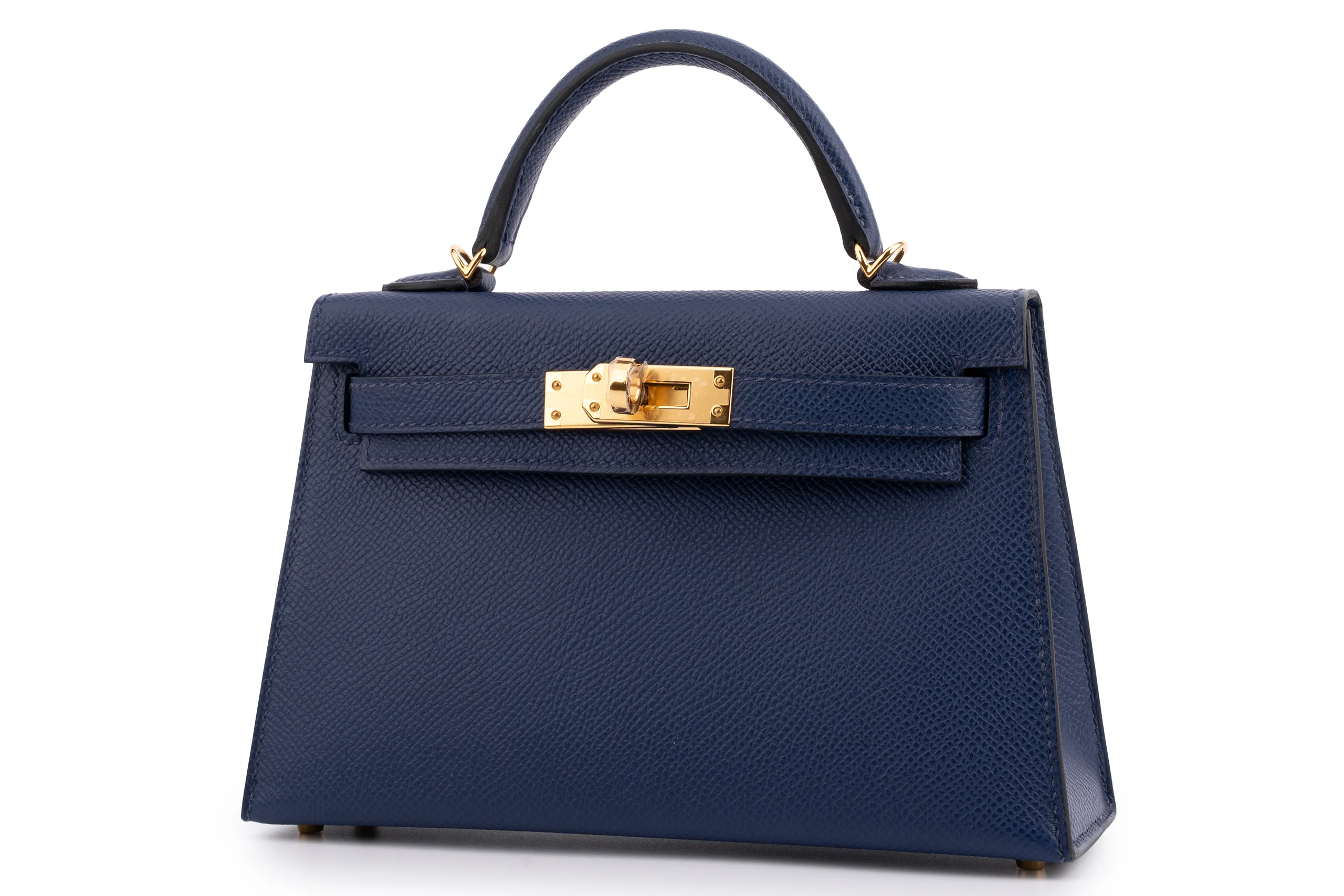 Hermès Mini Kelly		Epsom	Blue	GHW - Image 2