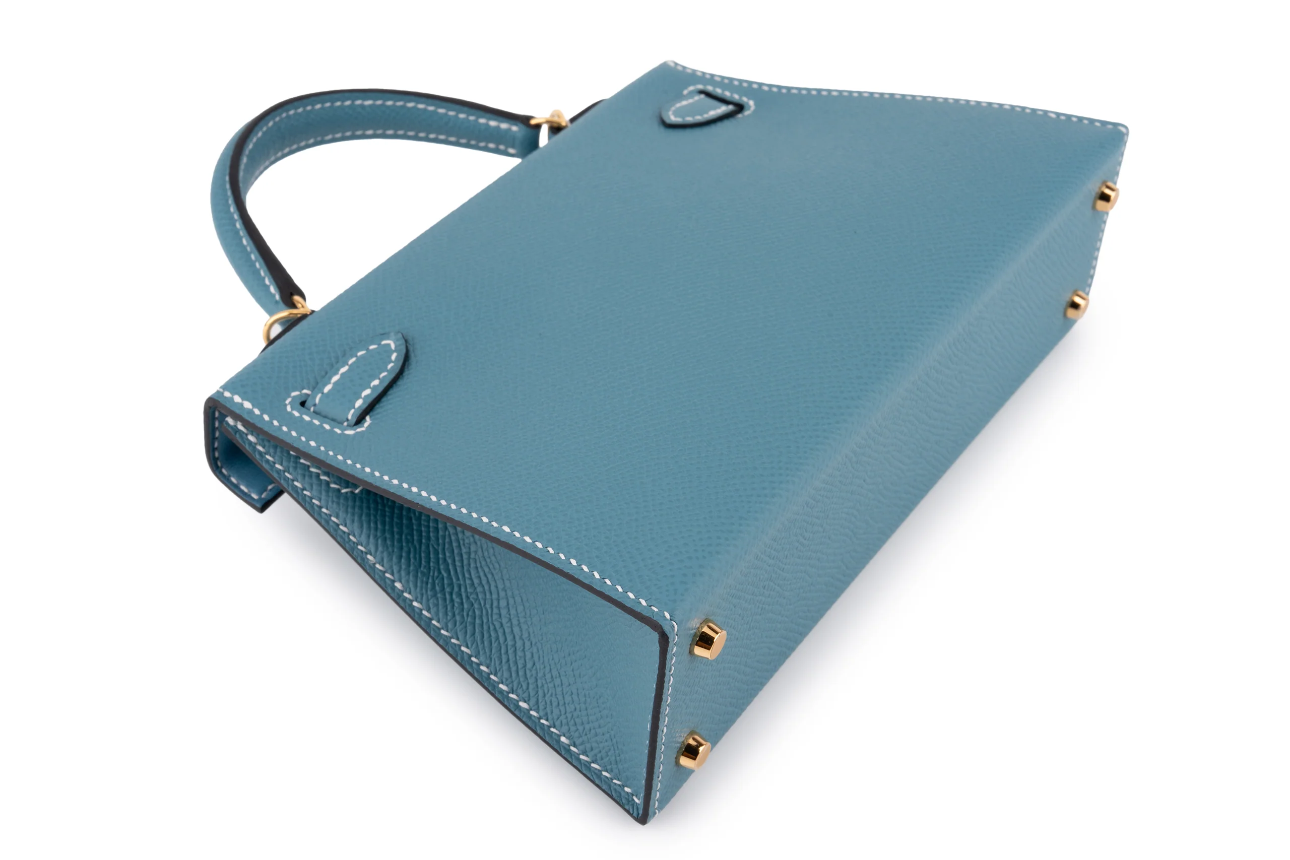Hermès Mini Kelly		Epsom	Blue Jean	GHW - Image 11