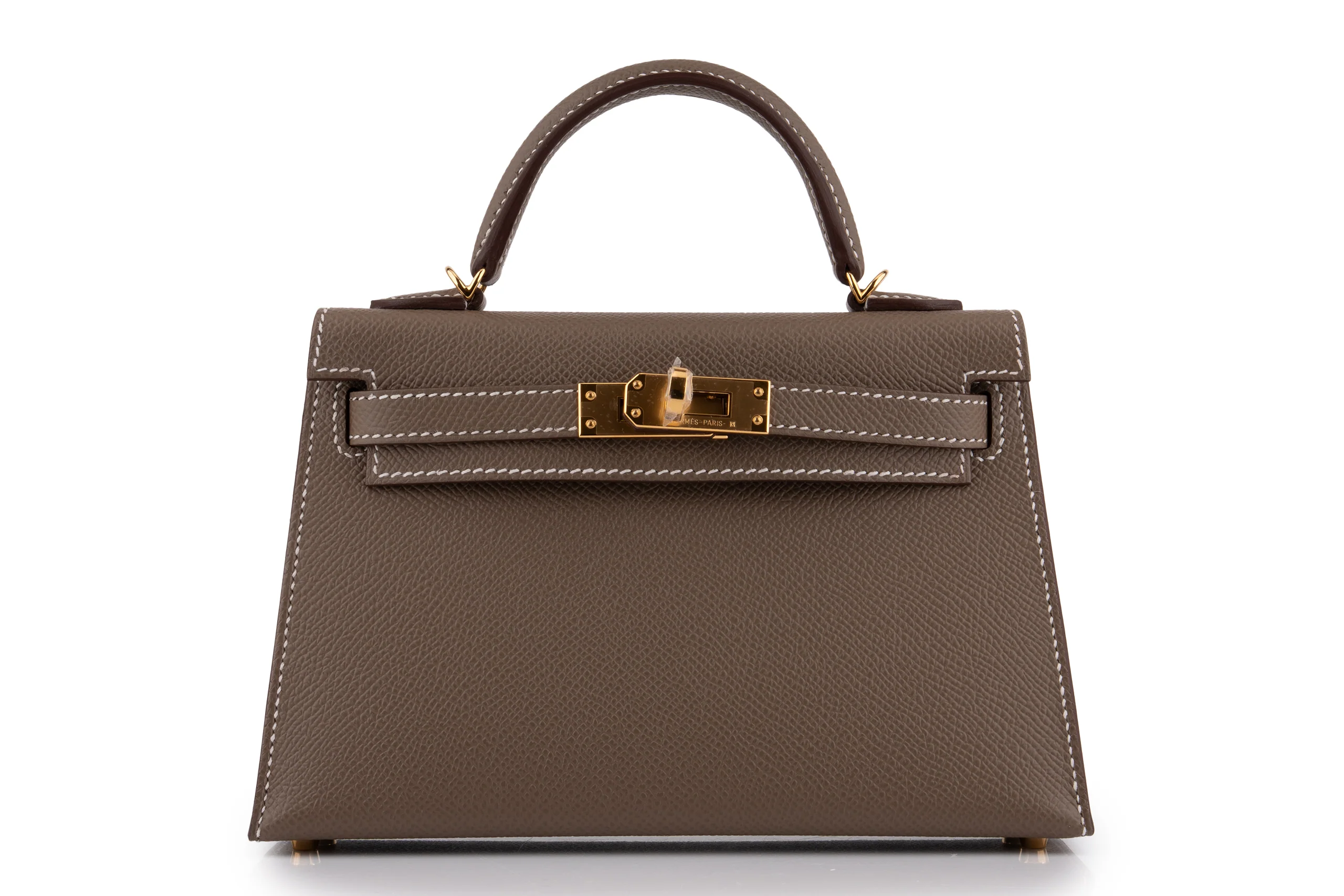Hermès Mini Kelly	Epsom	Etoupe	GHW