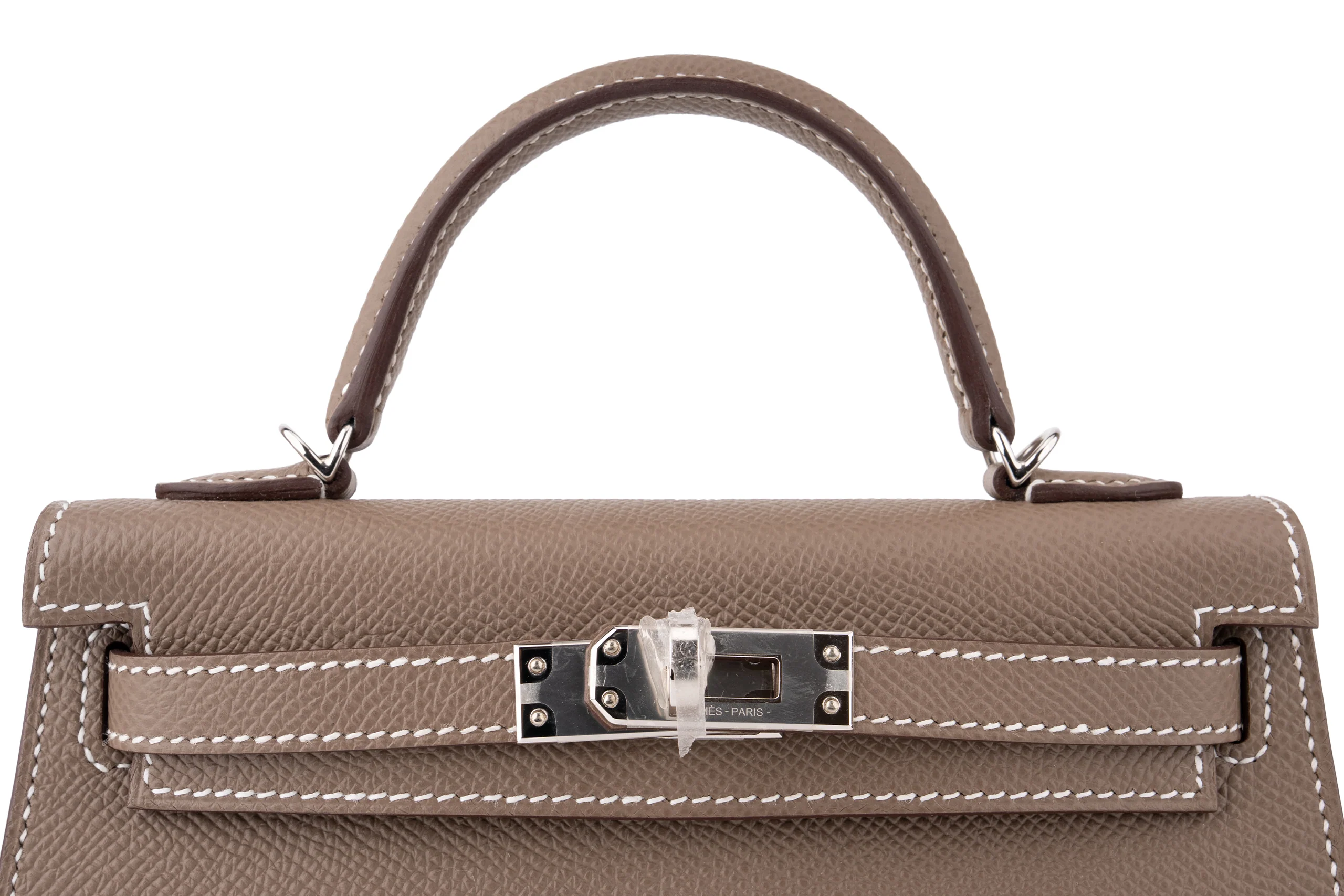 Hermès Mini Kelly		Epsom	Etoupe	PHW - Image 7