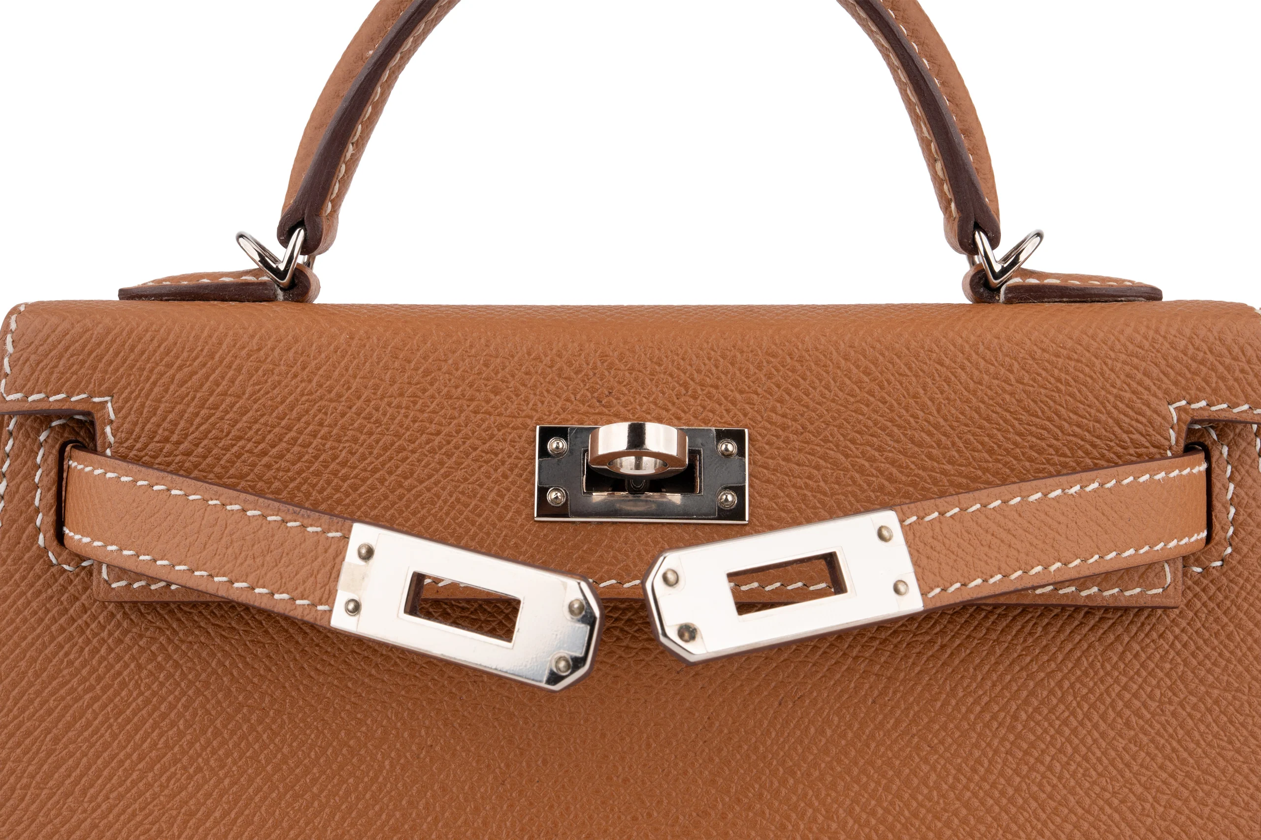 Hermès Mini Kelly	Epsom 	Gold 	PHW - Image 8
