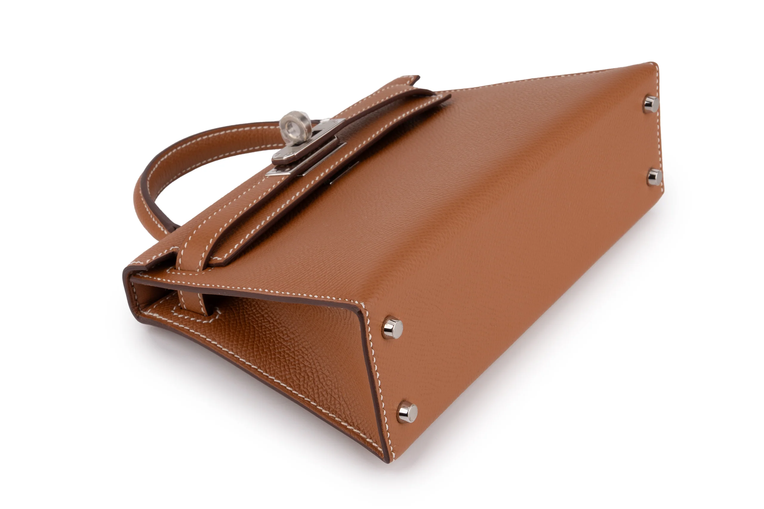Hermès Mini Kelly		Epsom 	Gold 	PHW - Image 9