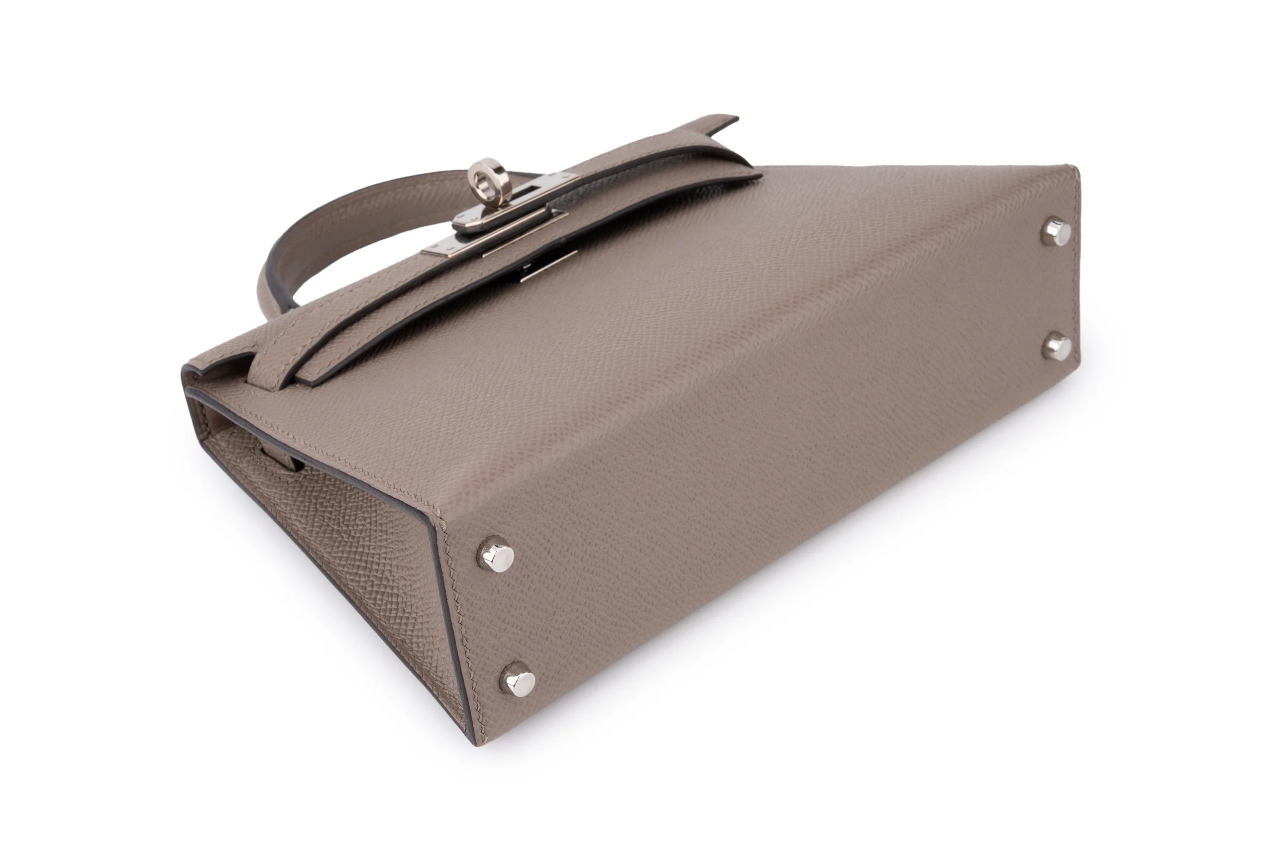 Hermès Mini Kelly	Epsom	Gris Asphalte	PHW - Image 10