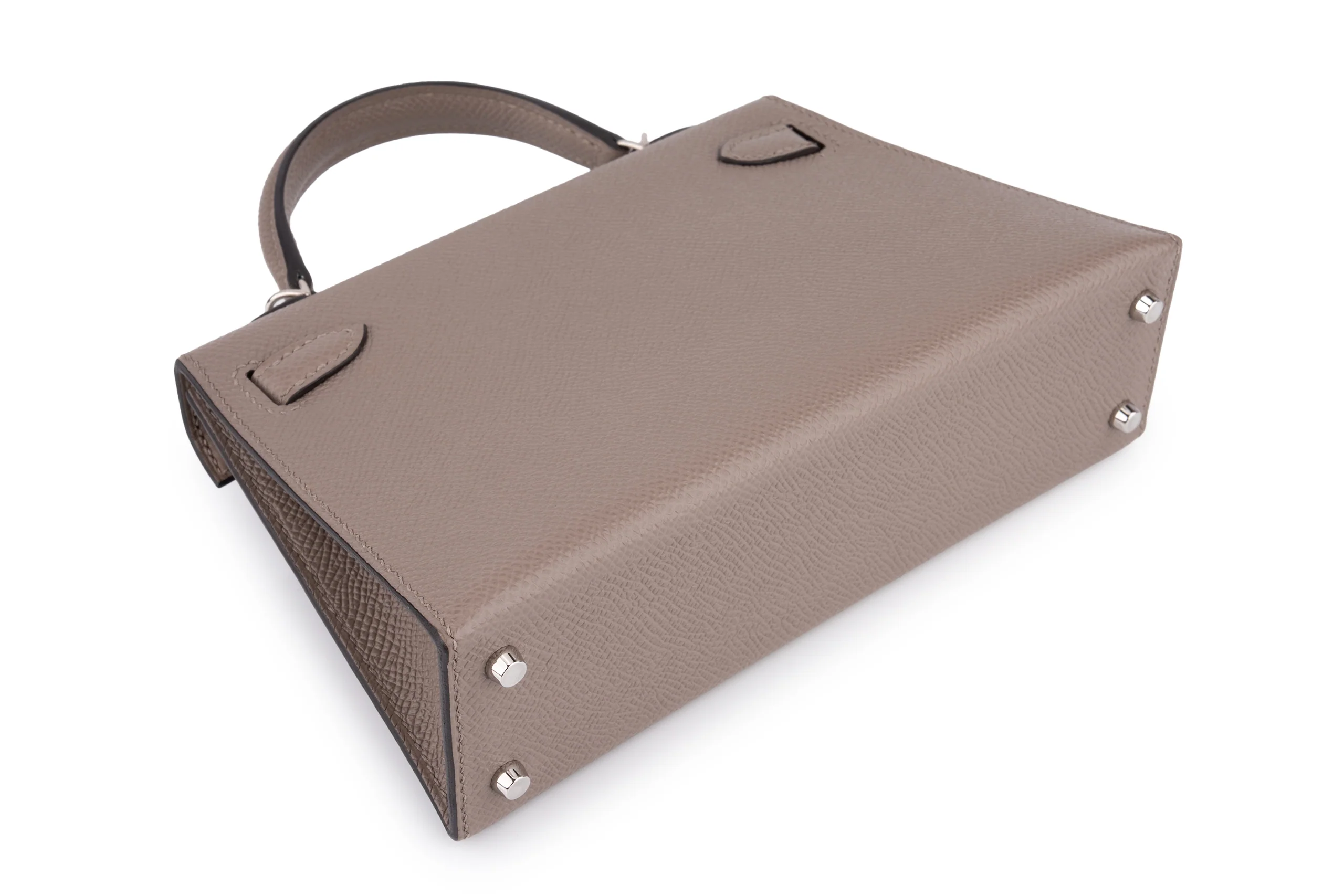 Hermès Mini Kelly	Epsom	Gris Asphalte	PHW - Image 12