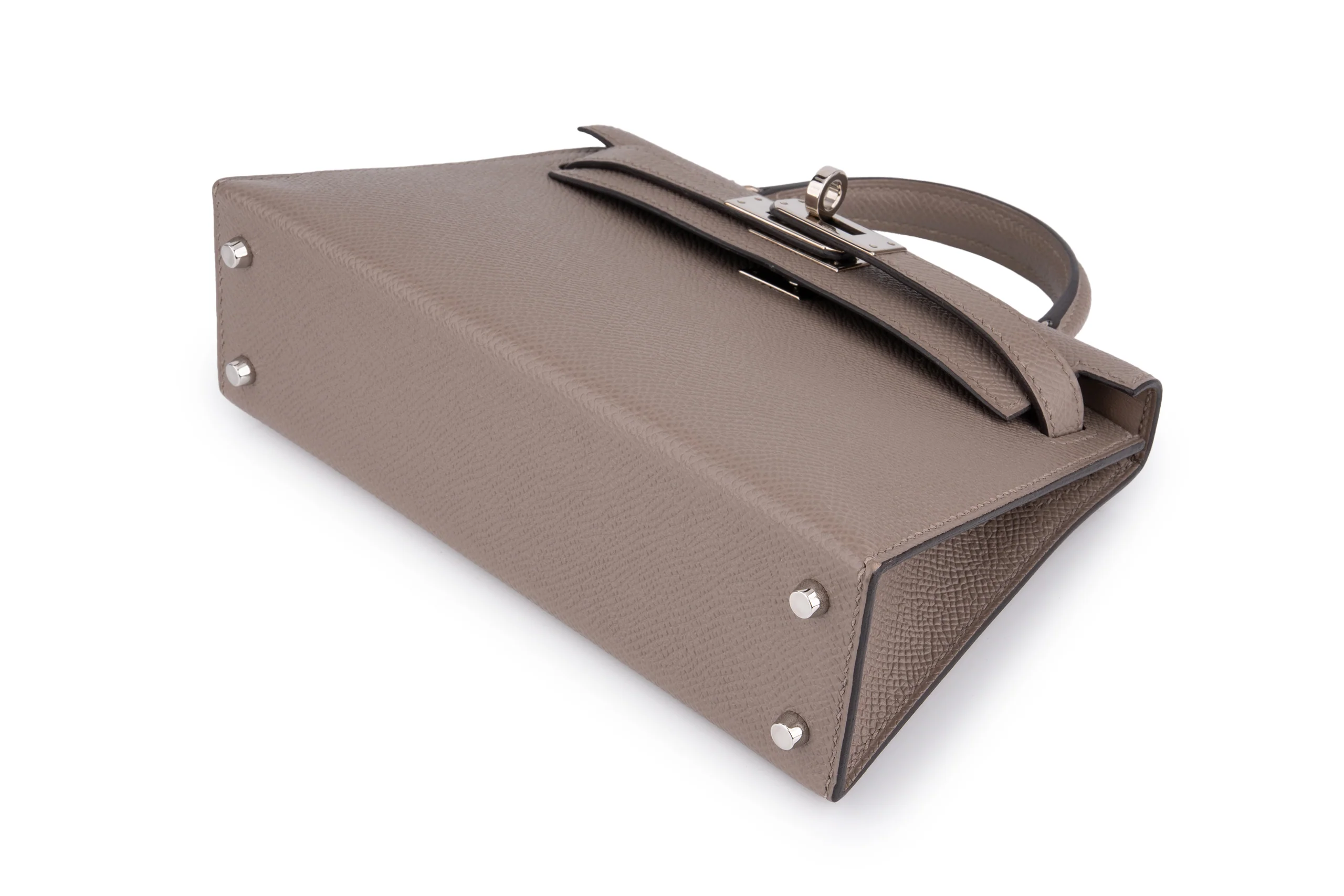 Hermès Mini Kelly	Epsom	Gris Asphalte	PHW - Image 9