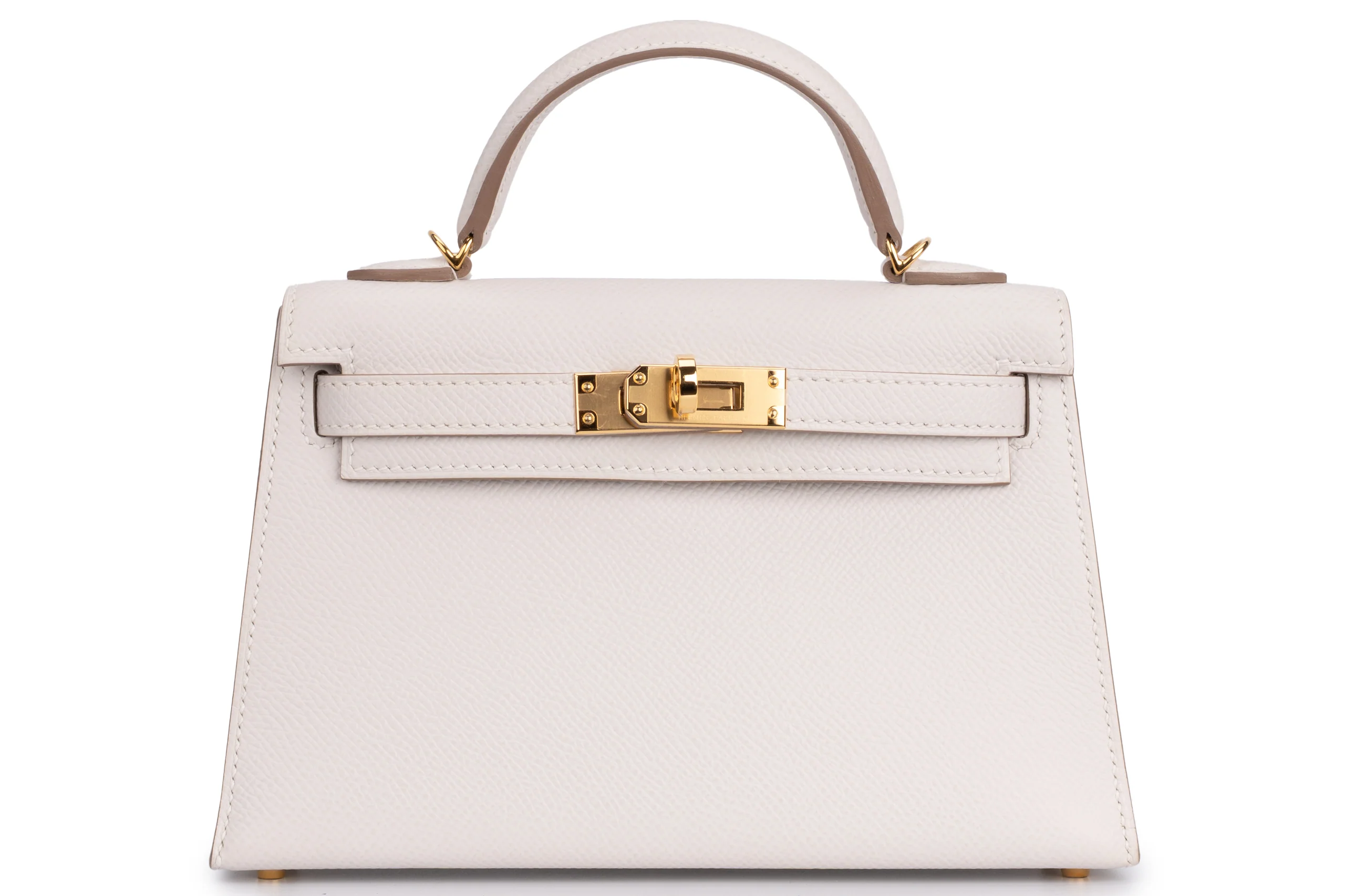 Hermès  Mini Kelly			Epsom	Gris Pale	GHW